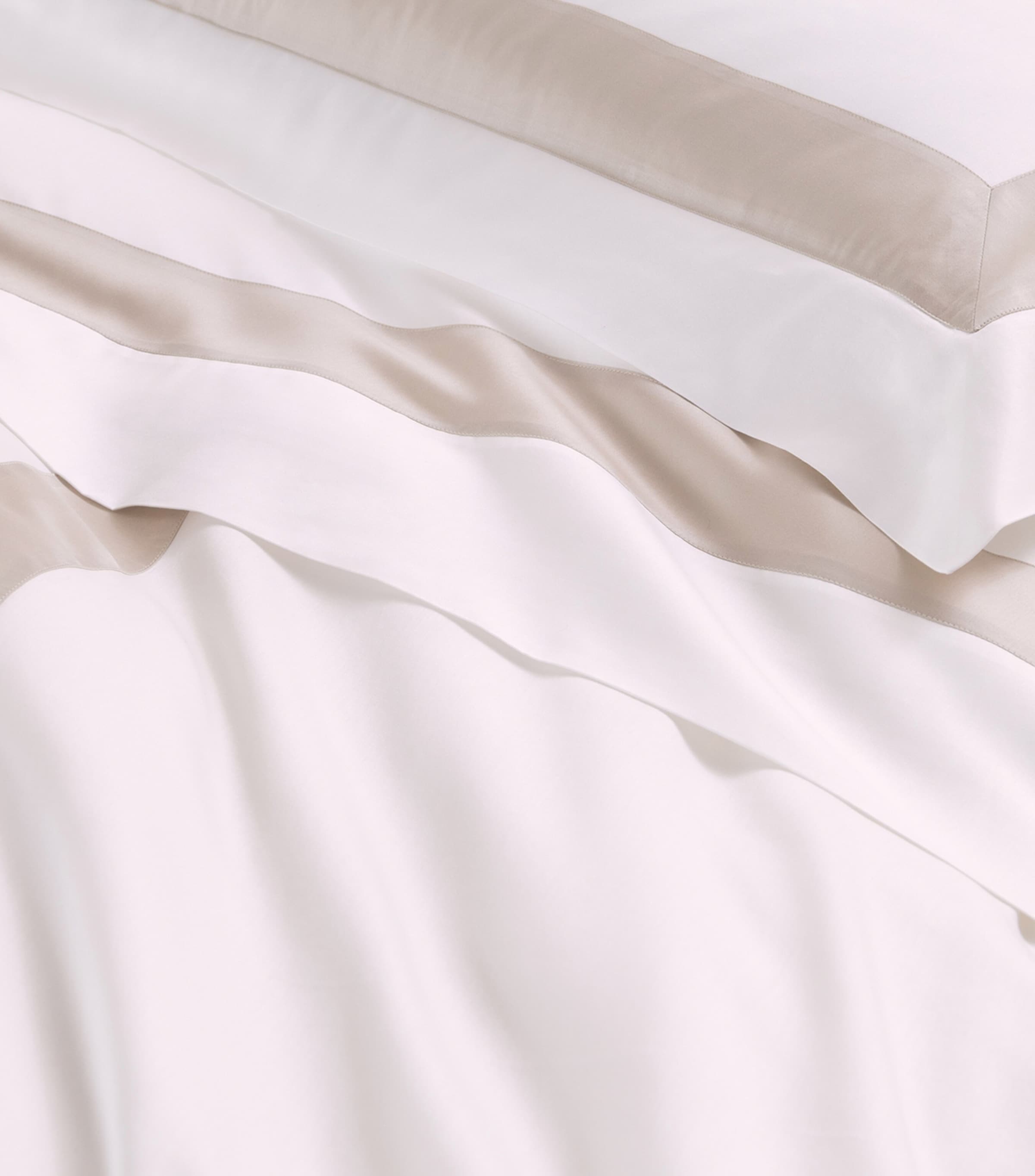 Frette Cotton Breeze Border King Duvet Cover (260cm x 240cm) Milk/greige Image 6
