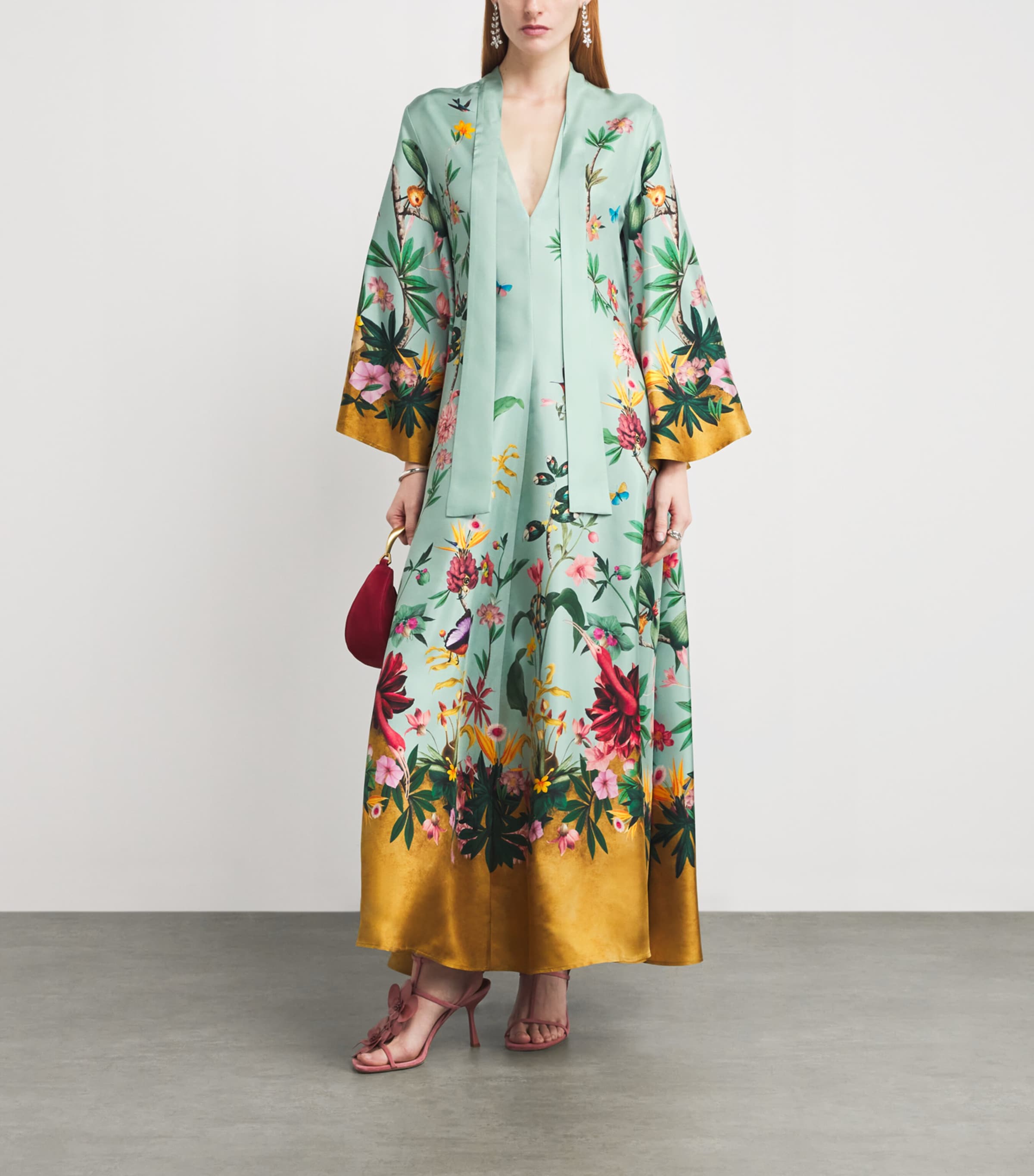 Silk Floral Magnifico Maxi Dress BU01ZOOFLORA PLACEE Image 2