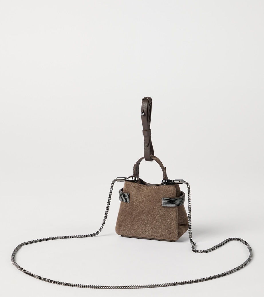 Small Suede Essence Top-Handle Bag C8769 Image 3