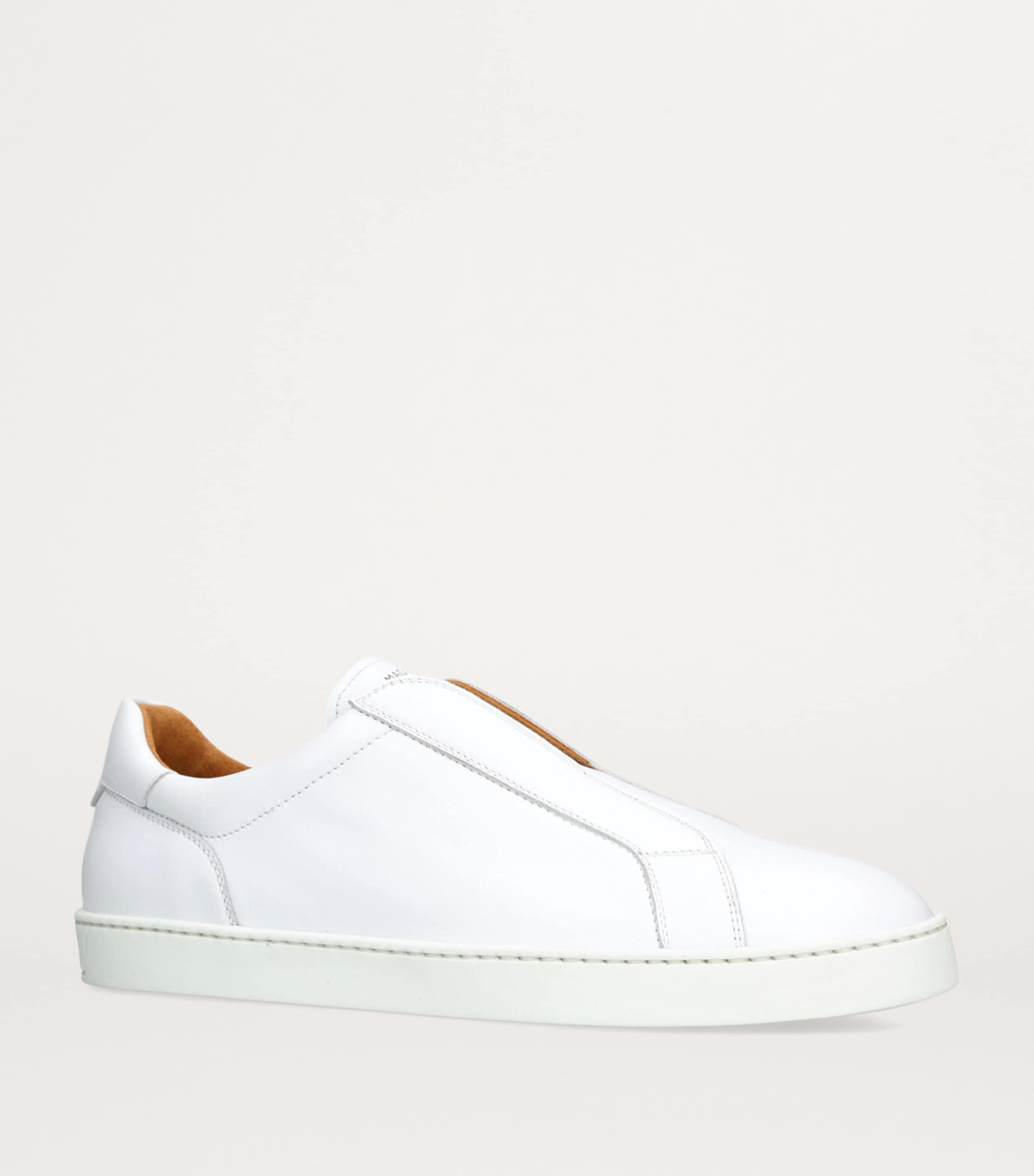 Leather Laceless Sneakers WHITE Image 3
