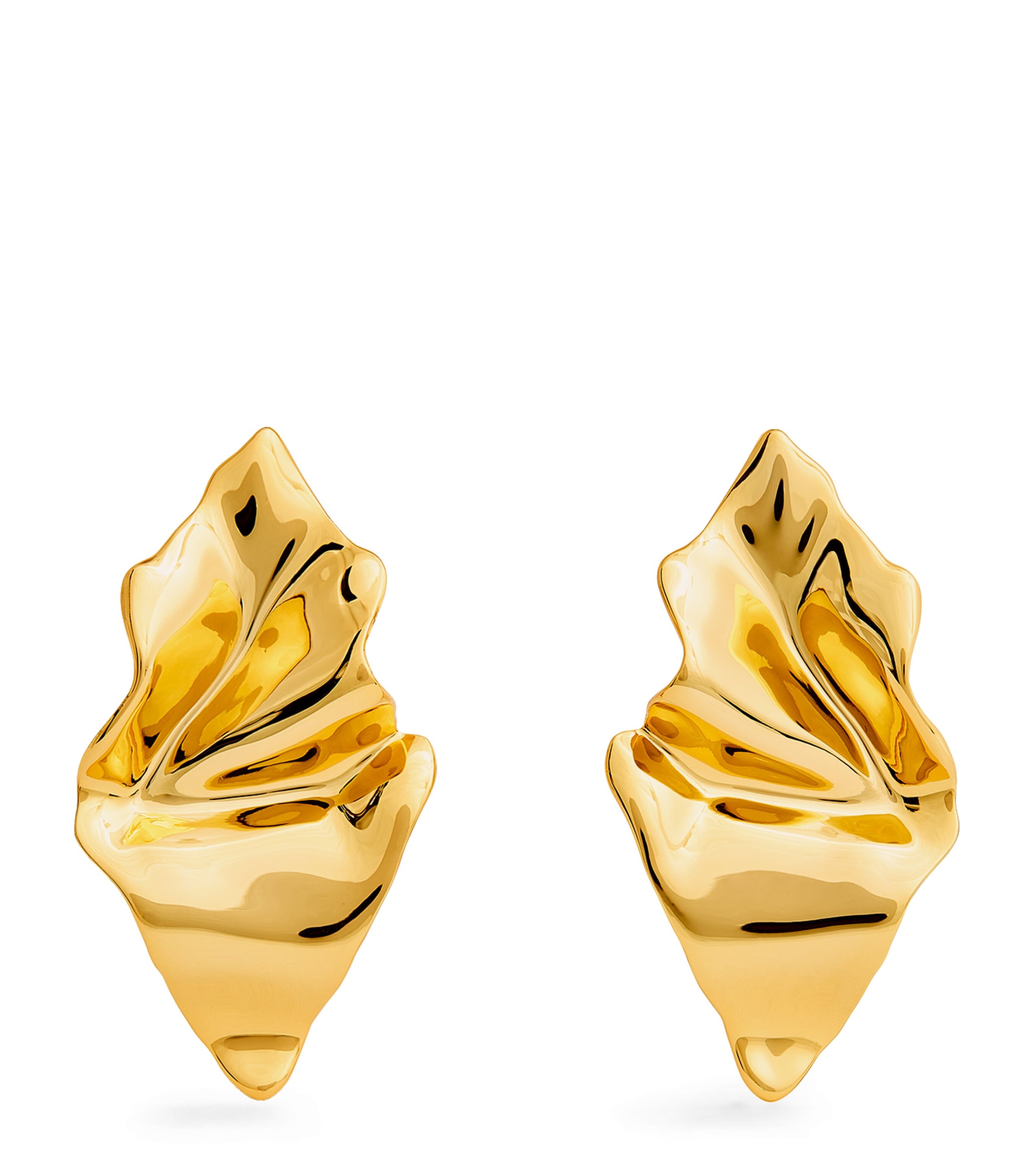 Shop Alexis Bittar Gold-plated Crumpled Earrings