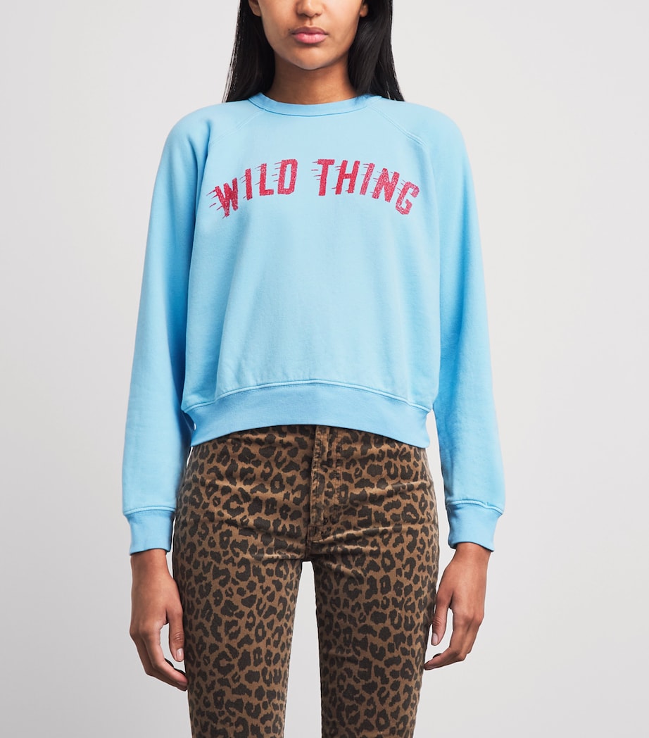 MOTHER Womens Cotton The Concert Sweatshirt Wild Thing Image 4