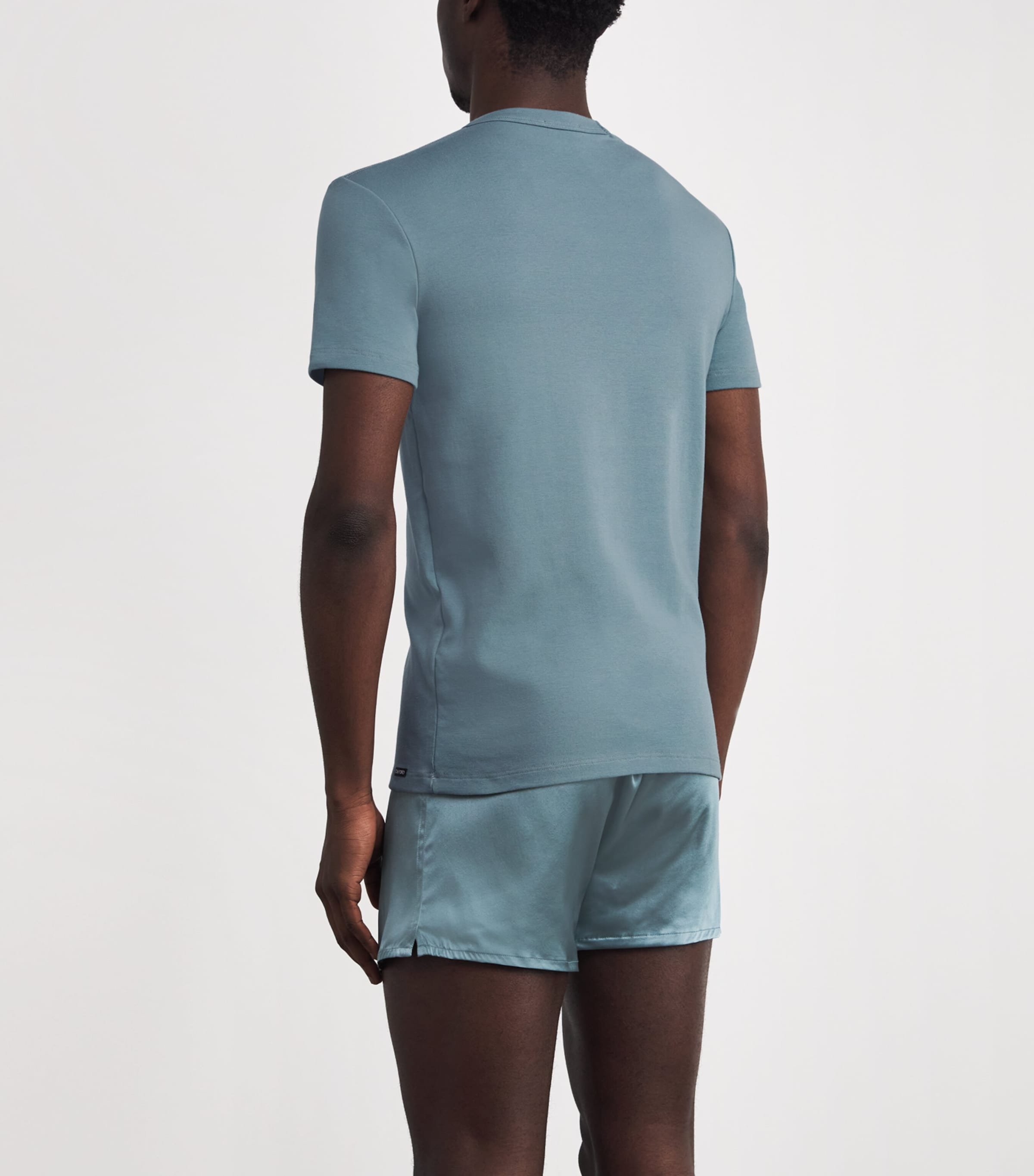 Stretch-Cotton T-Shirt 424 TEAL Image 3