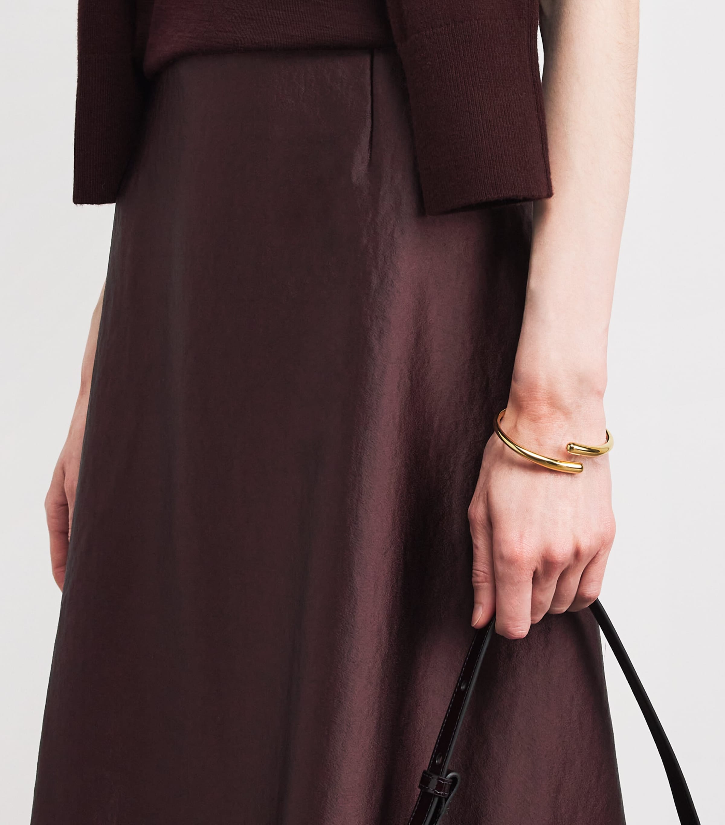 Satin A-Line Skirt 701OXB Image 6