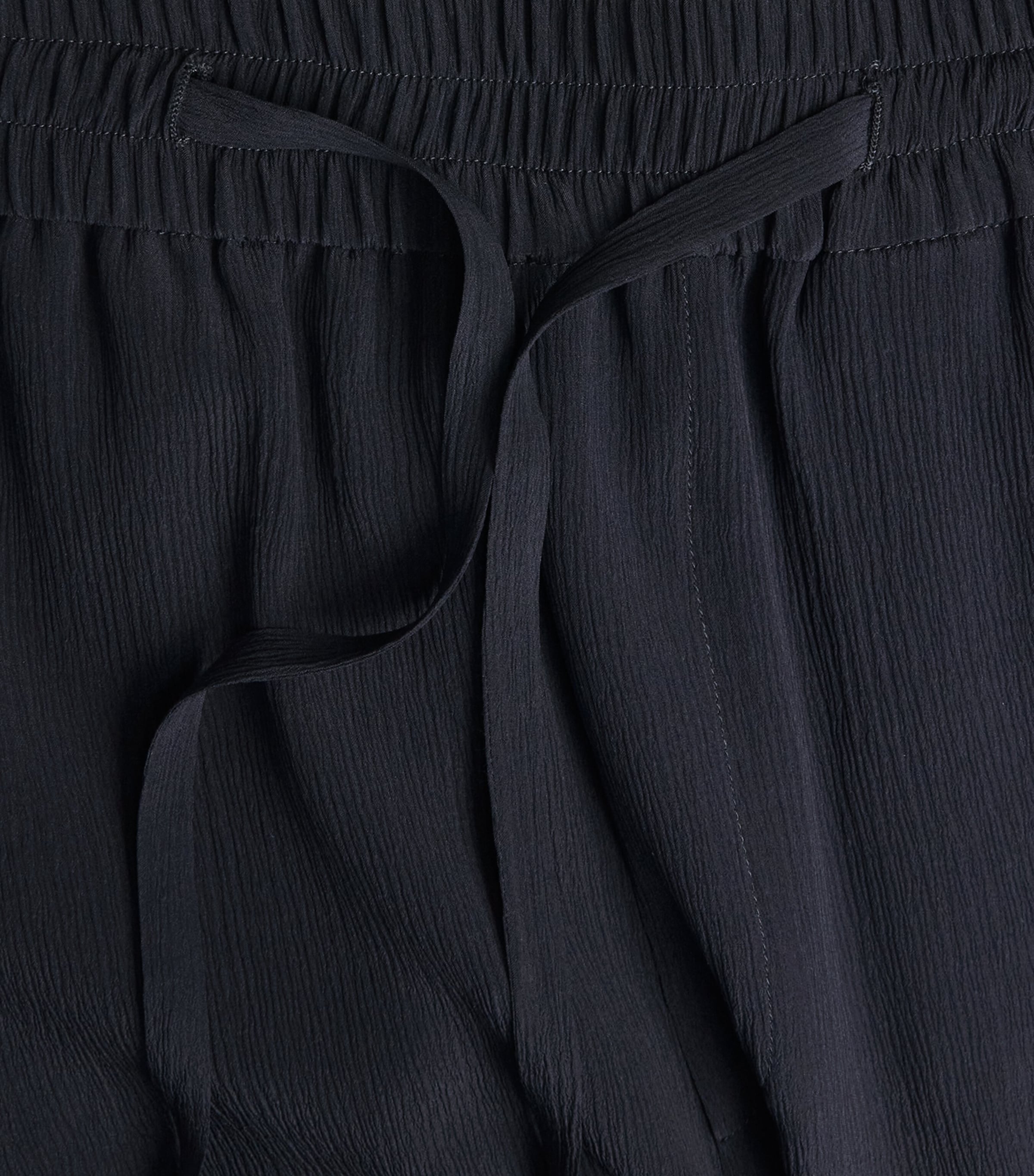 Silk Shirred Trousers DARK NAVY Image 5