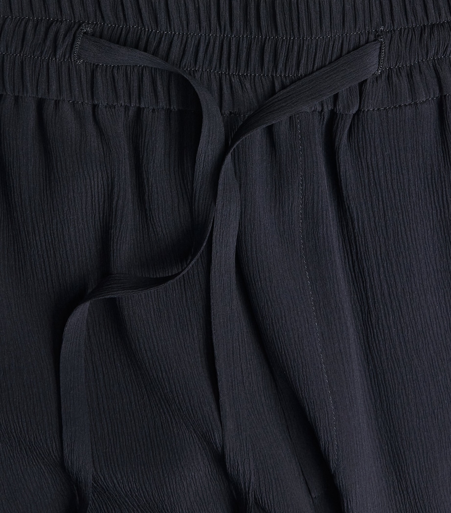 Silk Shirred Trousers DARK NAVY Image 5