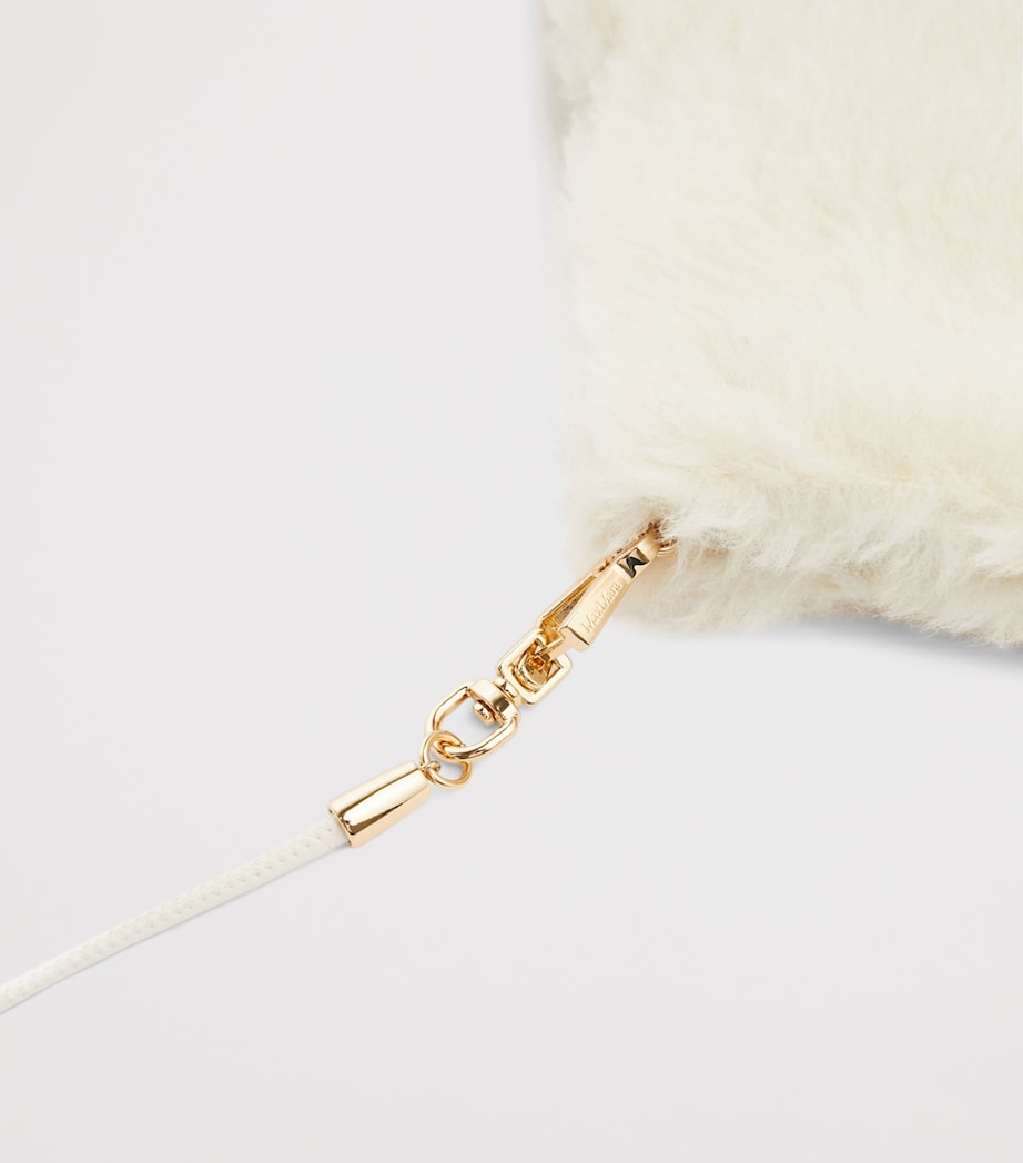 Max Mara Alpaca-Wool-Silk Gloves Optical White Image 3