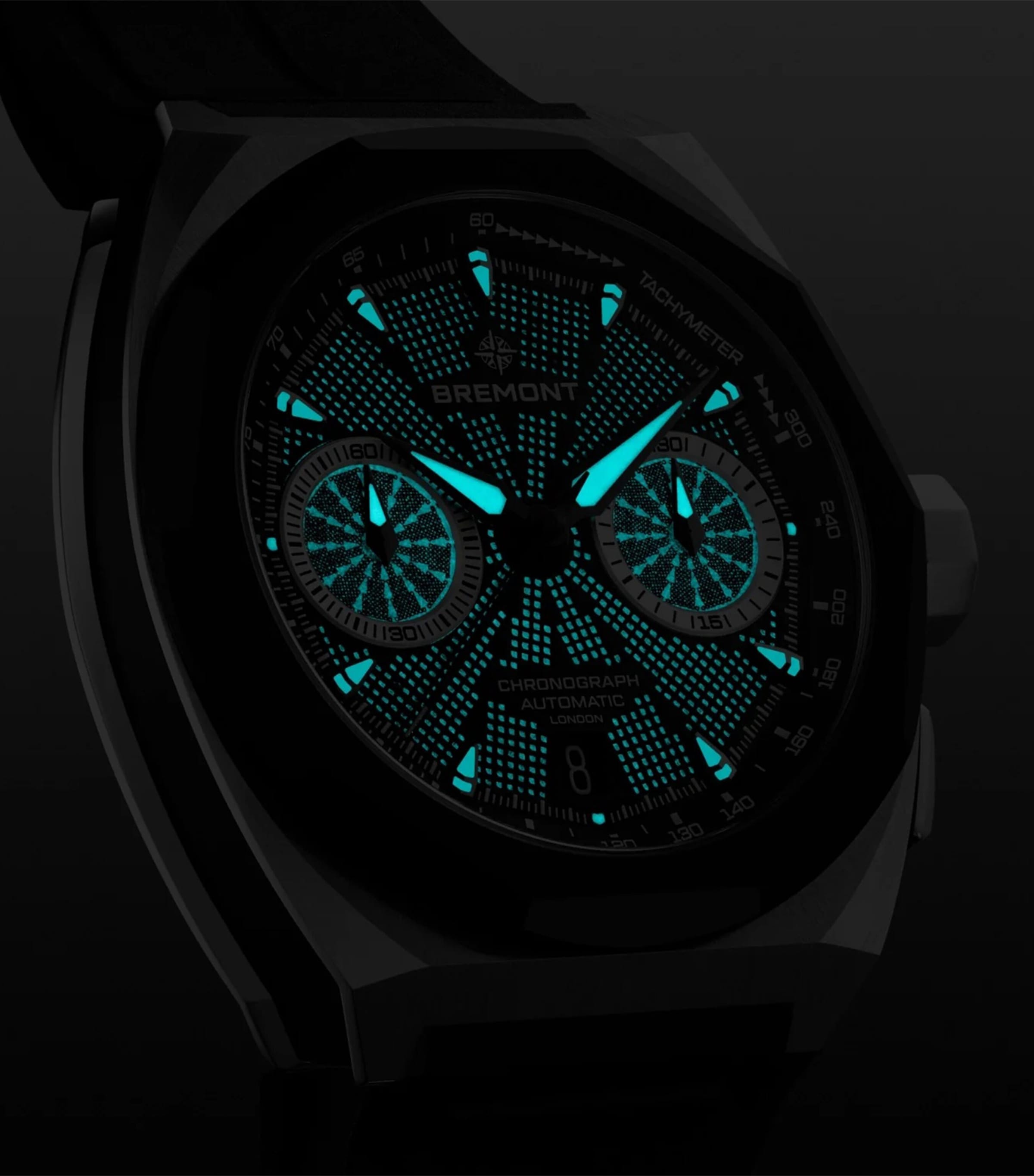 Bremont Stainless Steel Supernova Chronograph Watch 41mm Black Image 4