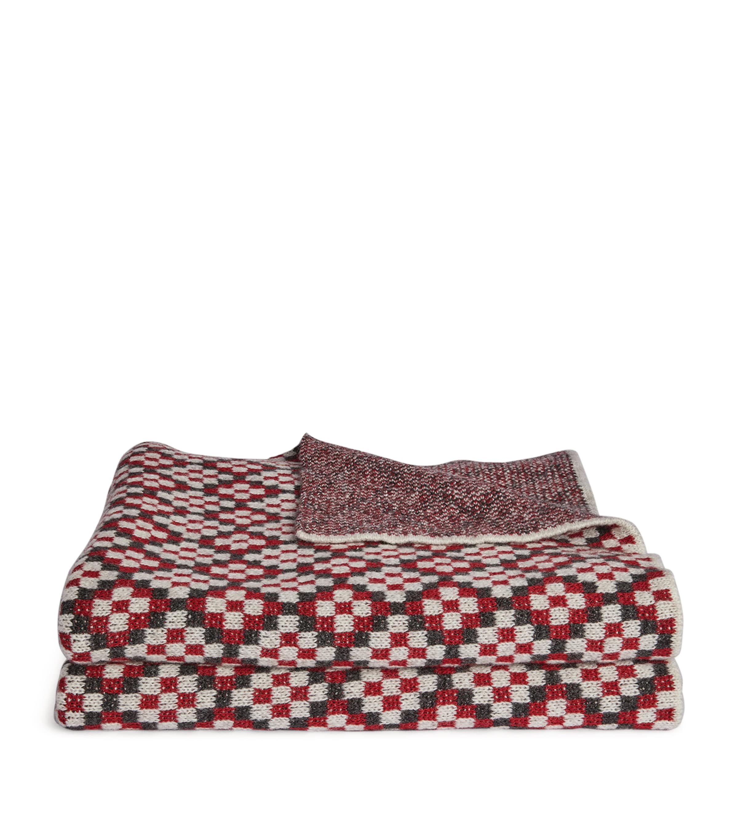 Harrods Of London Harlequin Knit Throw