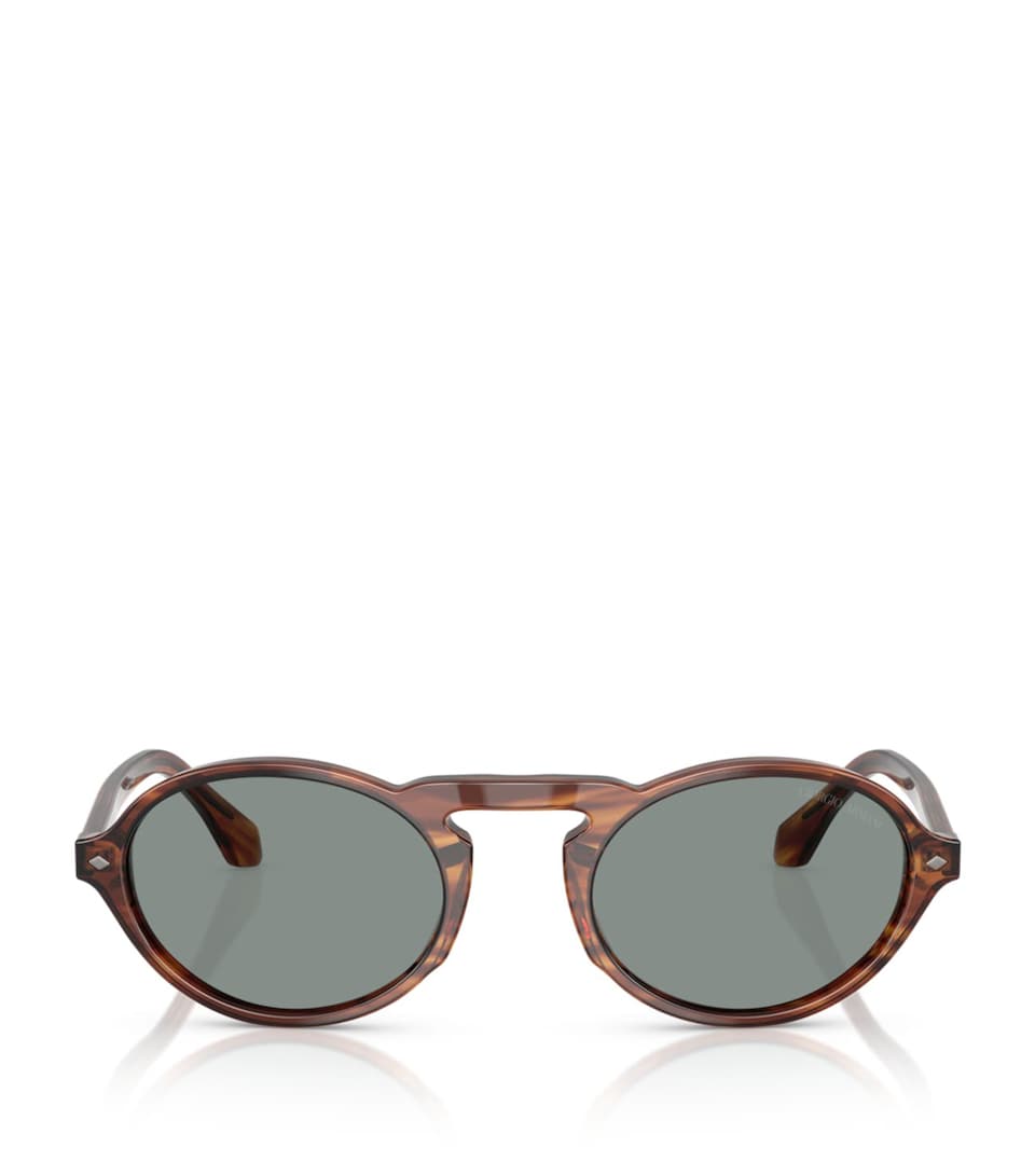 Giorgio Armani Tortoiseshell Oval Sunglasses