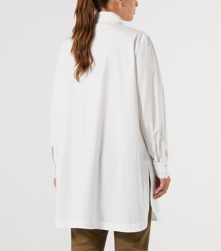 Marina Rinaldi Womens Embellished Longline Shirt Optical White Image 4