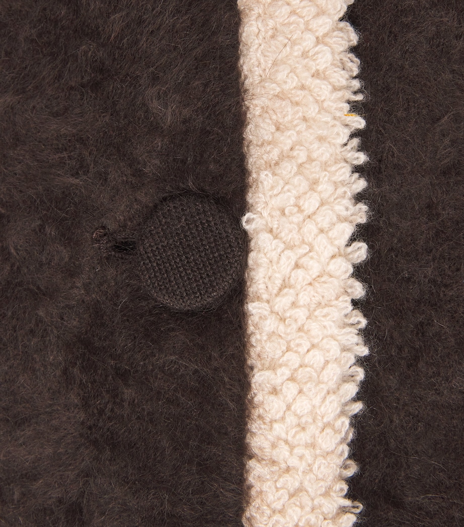 Cashmere Bouclé-Trim Grizzly Jacket BURNT COCOA/OATMEAL Image 5