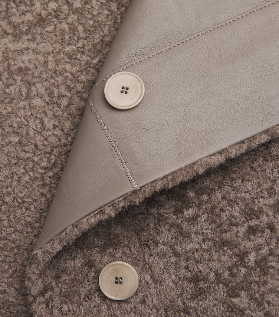 Shearling Reversible Molin Gilet MUSHROOM Image 5