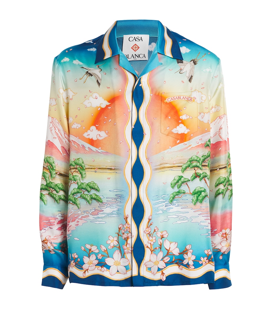 Silk Tennis Club Print Shirt TENNIS CLUB Image 1
