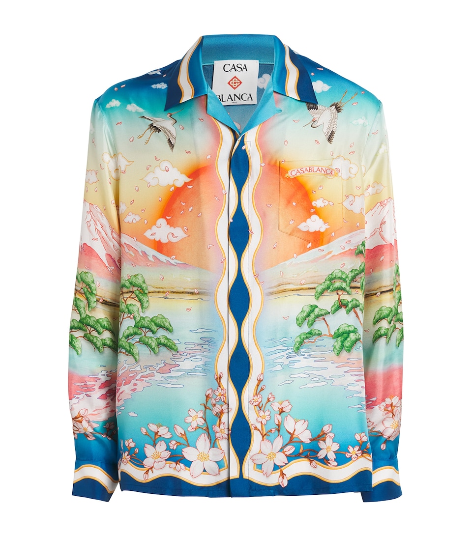 Silk Tennis Club Print Shirt