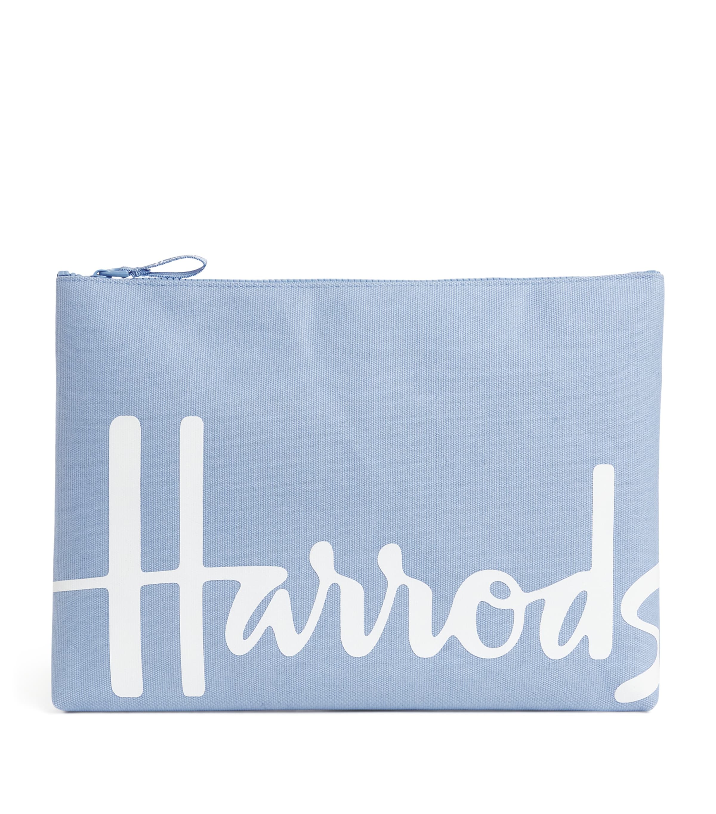 Large Cotton Logo Pouch BLUE Image 1