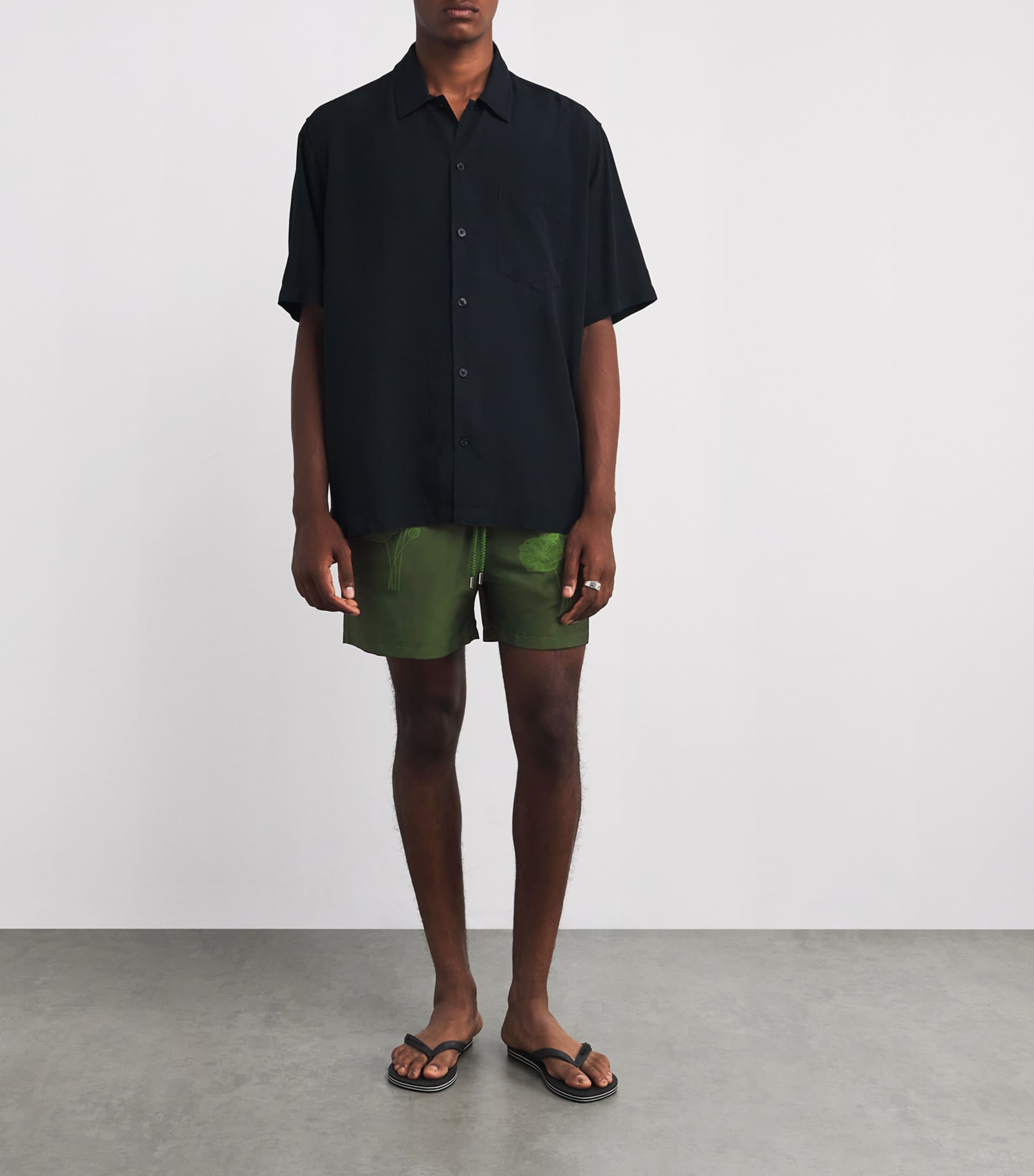 Floral Rio Swim Shorts 882 DK PARAKEET GRN Image 2