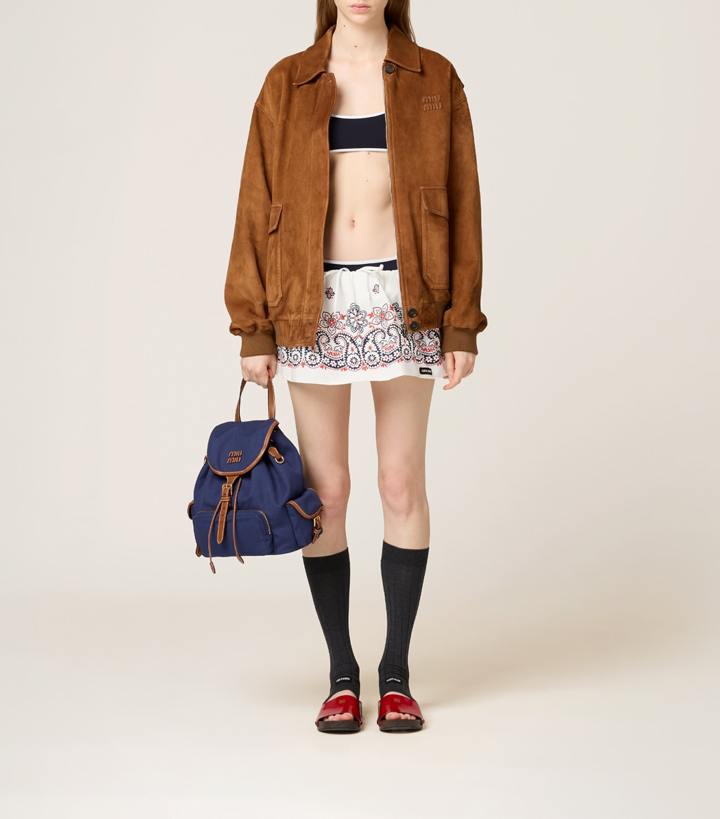 Suede Blouson Jacket F0401 Image 2