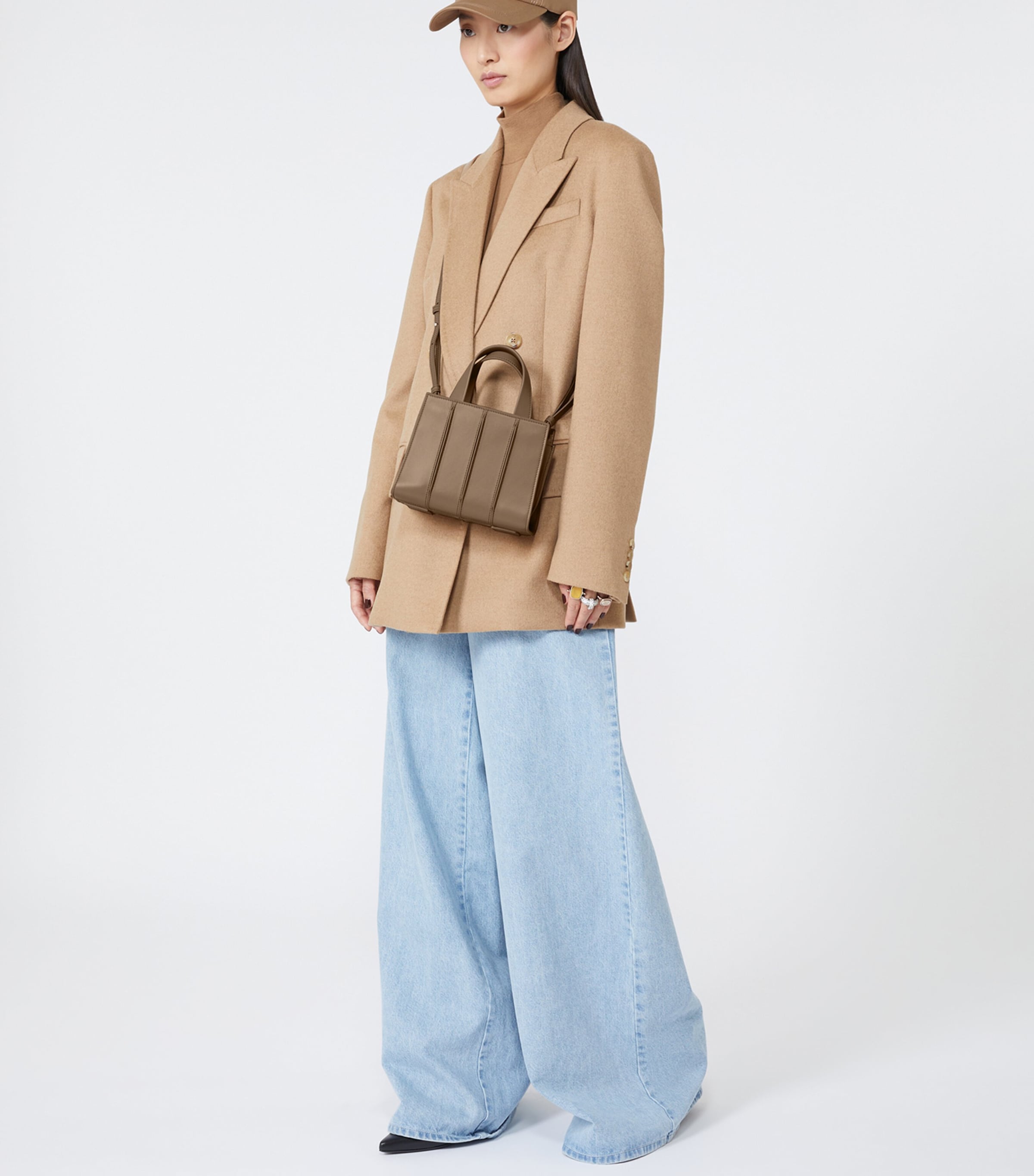 Max Mara Micro Quilted Whitney Top-Handle Bag Camel Image 2
