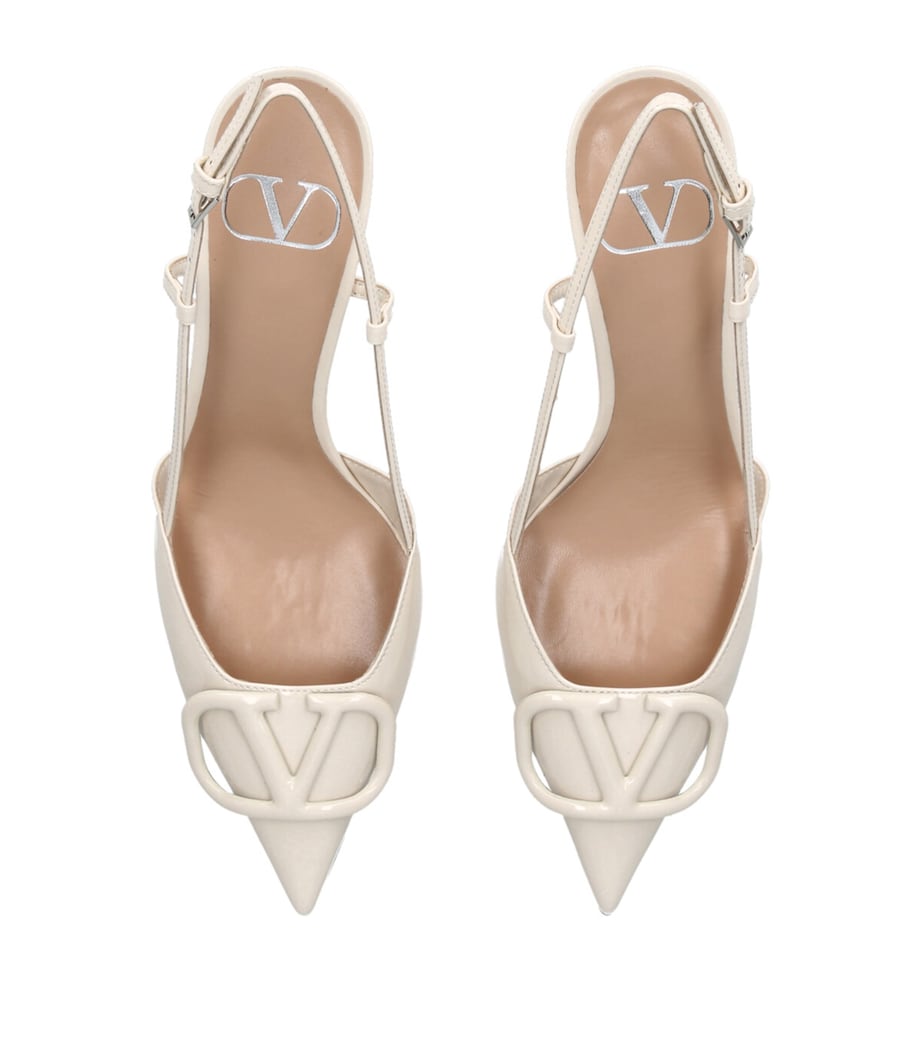 Slingback Logo Heels 80 WINTER WHT Image 4