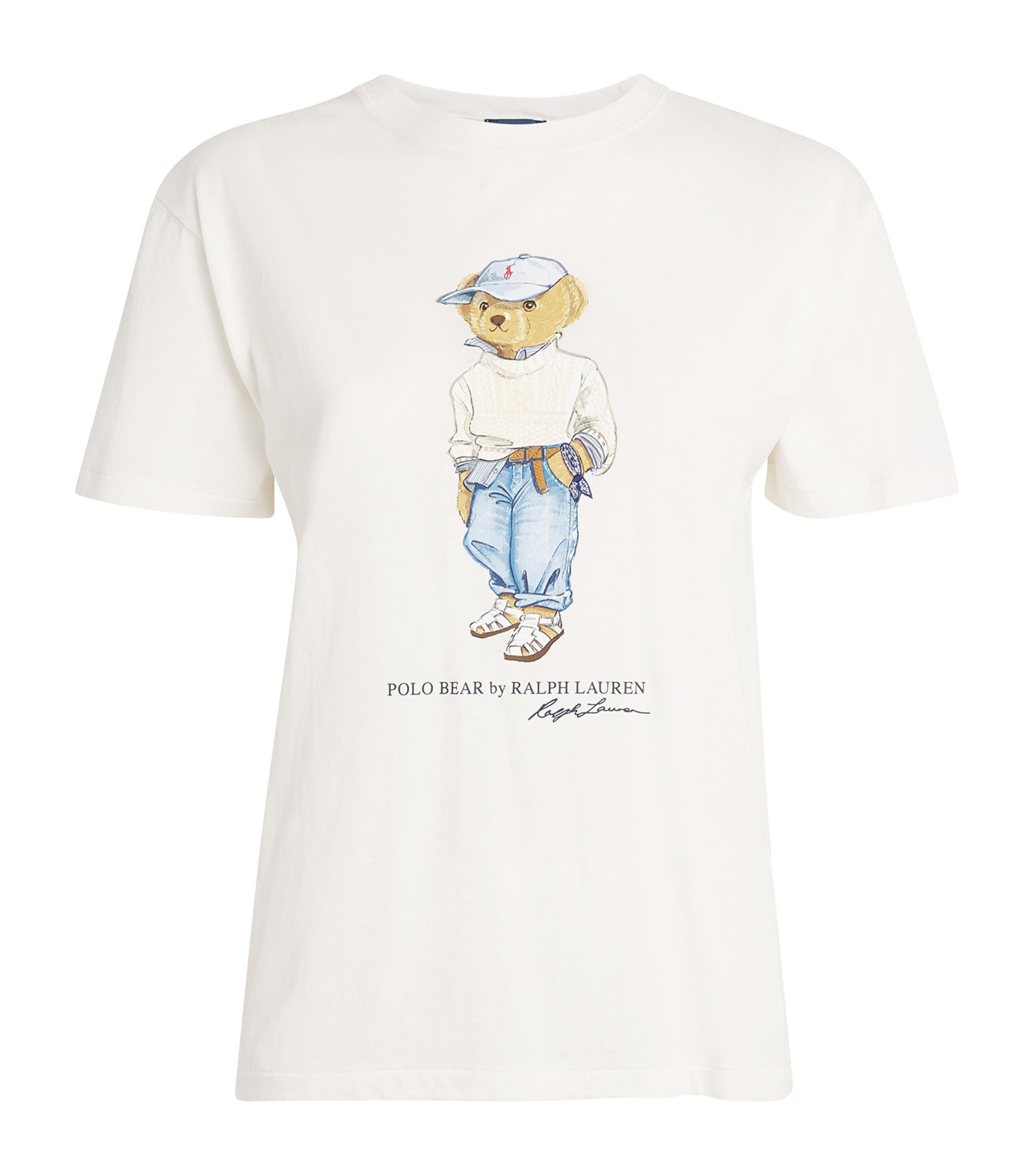 Polo Ralph Lauren Womens Cotton Polo Bear T-Shirt White Image 1