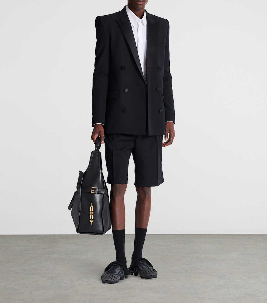 Wool-Satin Double-Breasted Blazer EAP NOIR/NOIR Image 2