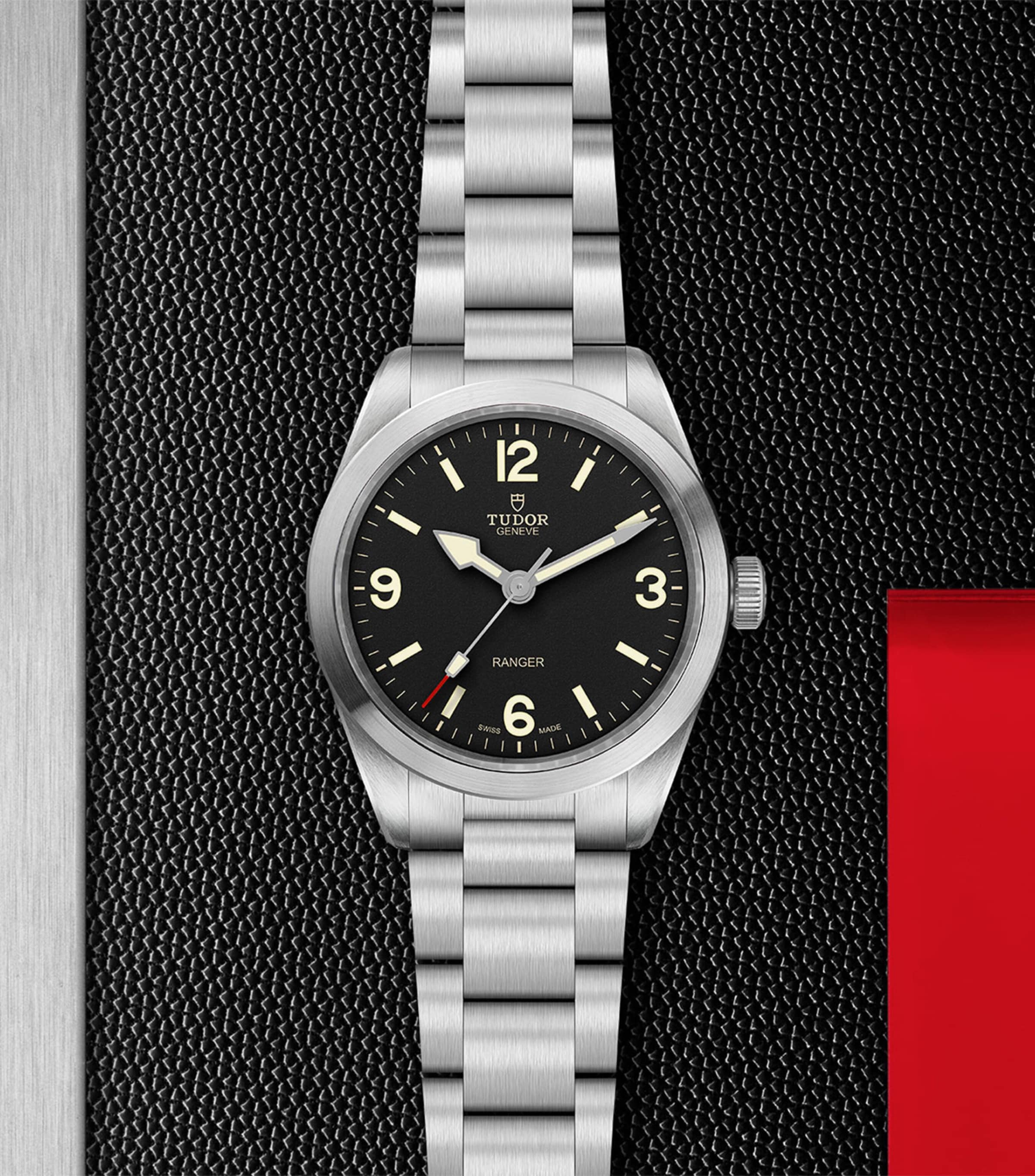 Ranger Stainless Steel Watch 39mm BLACK Image 3