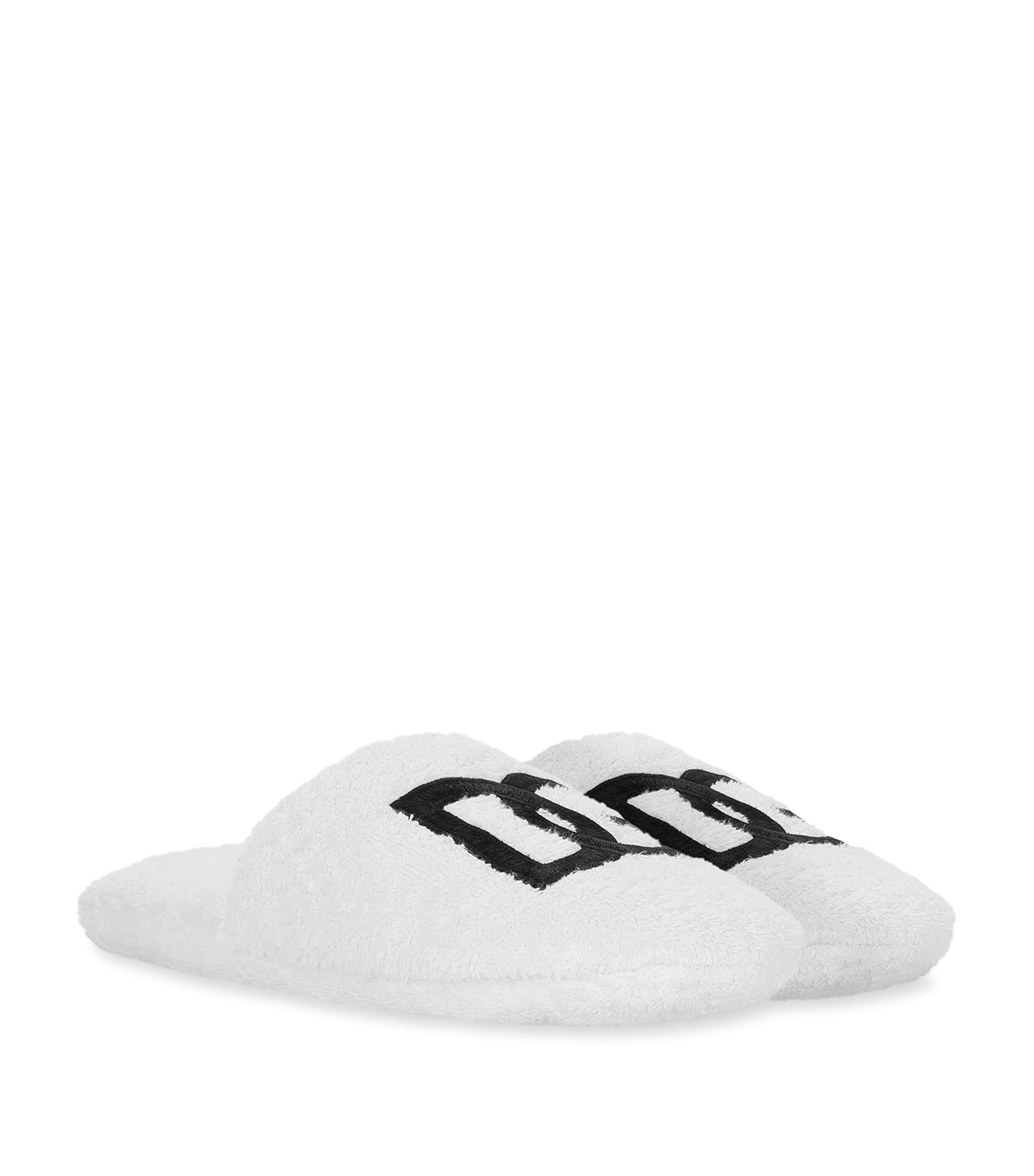 Dolce&Gabbana Casa DG Logo Slippers B.co/nero Dg Logo Image 3