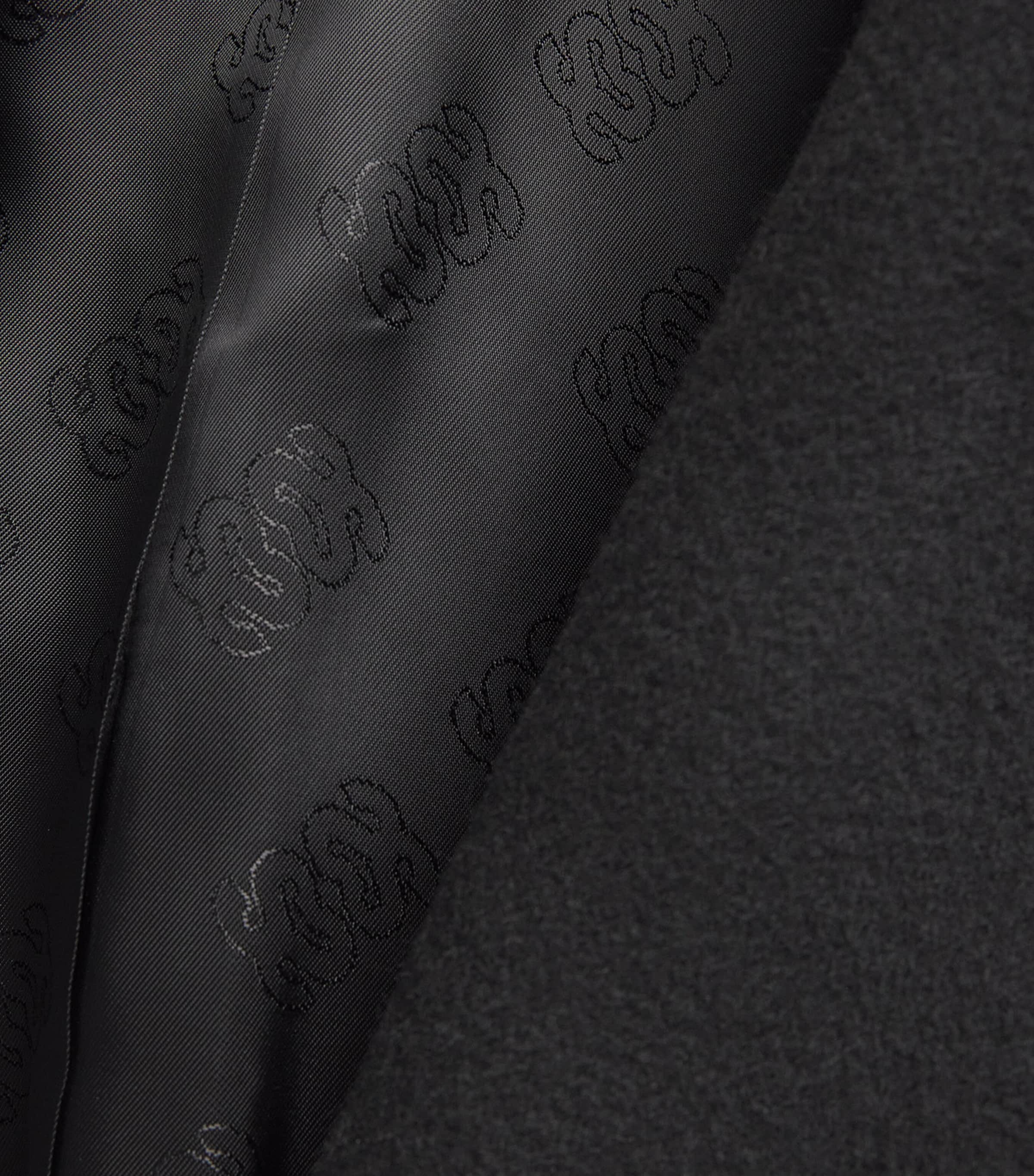 Wool Double-Breasted Overcoat BLACK Image 5