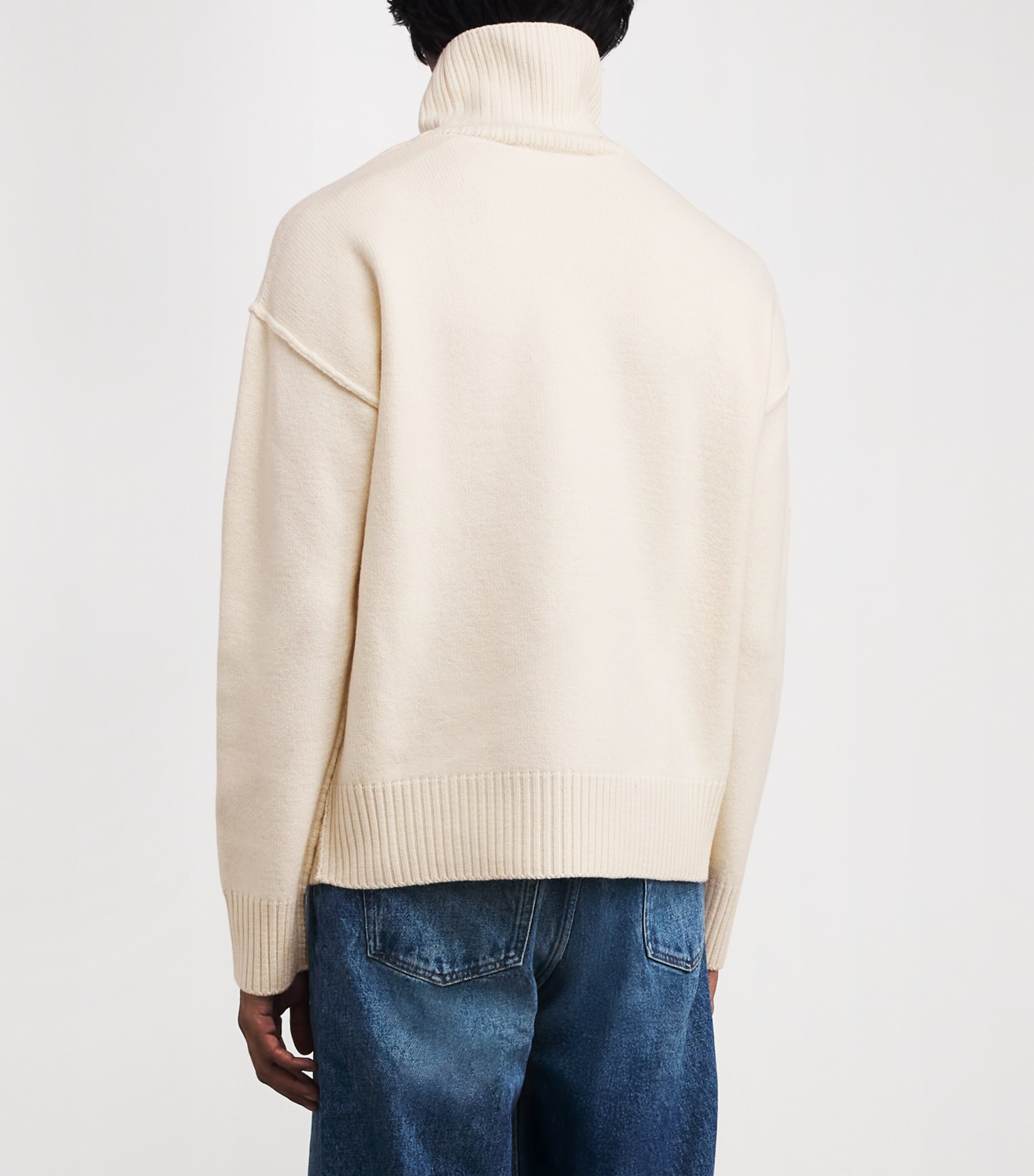 AMI Paris Virgin Wool Ami de Coeur Funnel-Neck Sweater | Men Bestsellers | Clothing | Men Clothing | Knitwear | Jumpers | Designers | Ami Paris AMI Paris Virgin Wool Ami de Coeur Funnel-Neck Sweater | Men Bestsellers | Clothing | Men Clothing | Knitwear | Jumpers | Designers | Ami Paris
