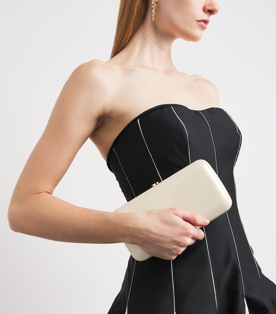Jeffrey Levinson Mirrored Finley Clutch Bag Light Sand Image 2