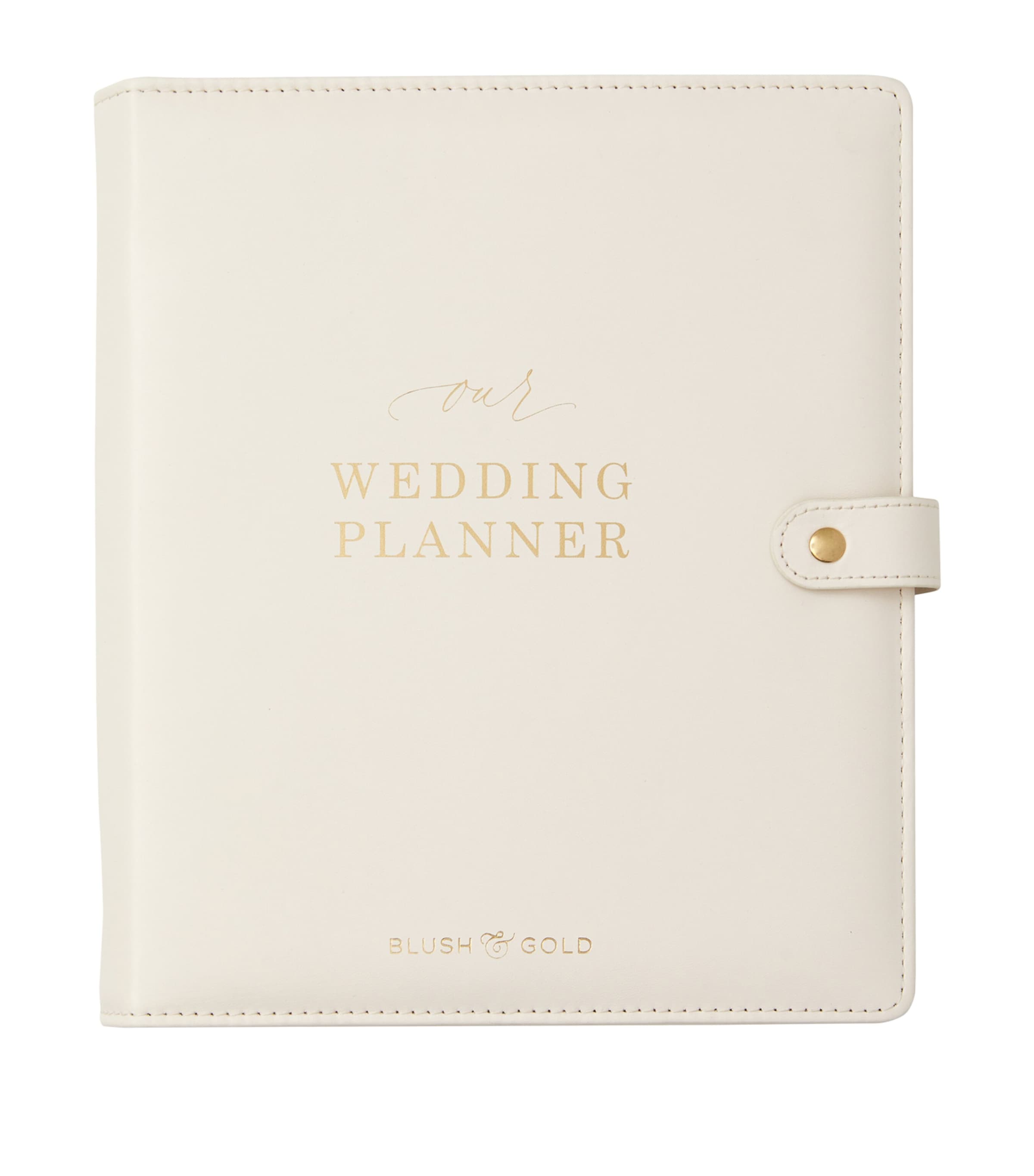 Blush and Gold Our Wedding Planner Binder White, Gold Image 1