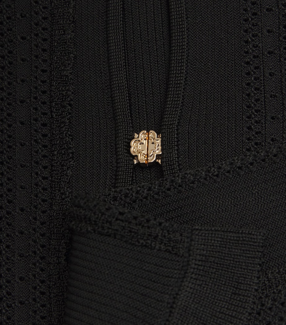 Maje Womens Madeline 2-in-1 Tank Top and Cardigan Black Image 5