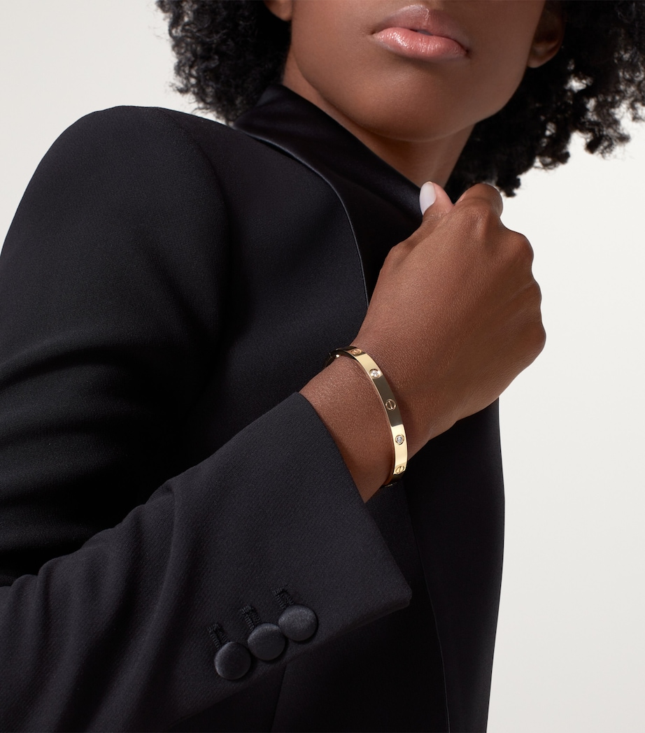 LOVE Classic Yellow Gold 4-Diamond Bracelet - Single-Screw Closure YELLOW GOLD Image 9