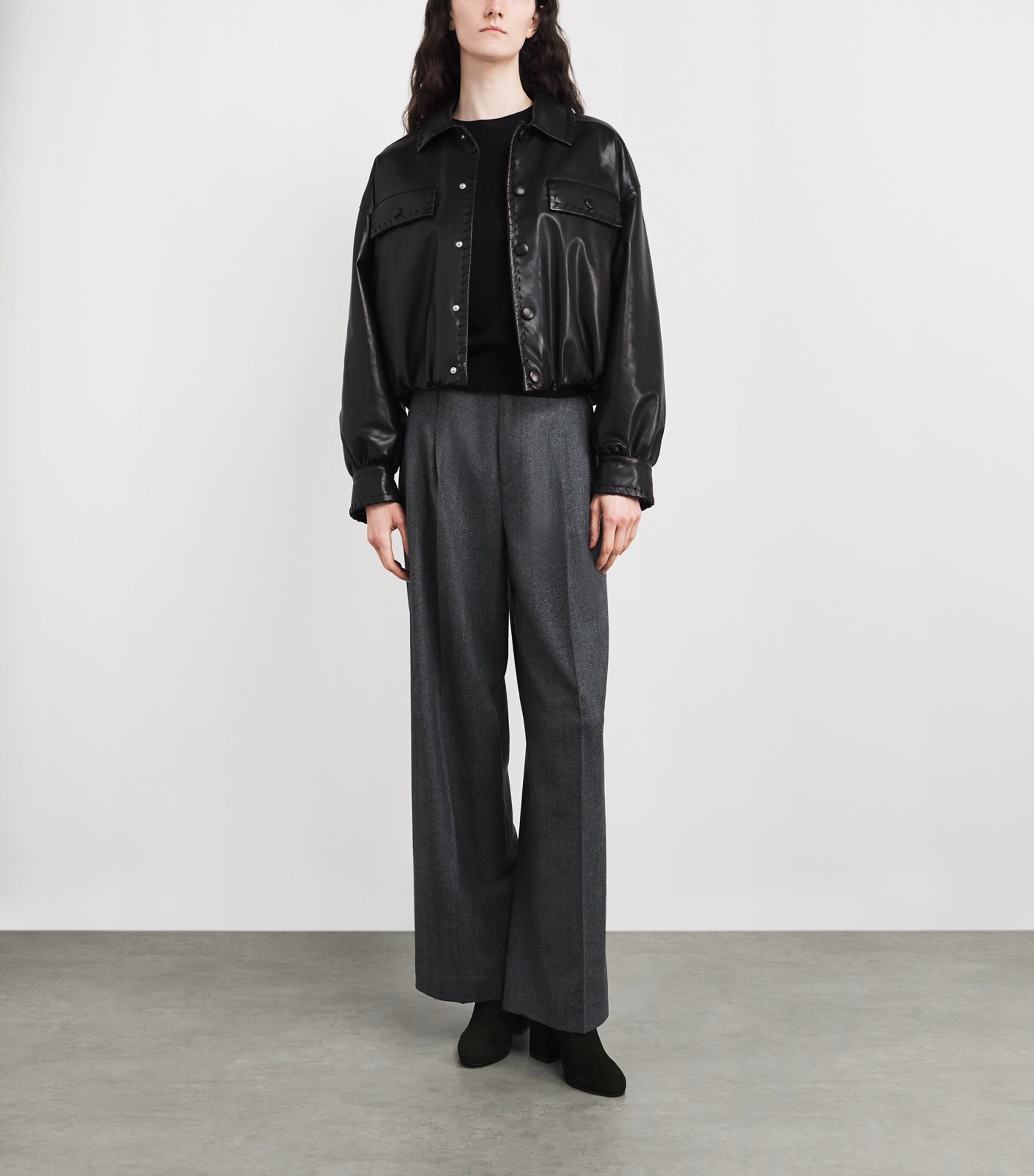 Stuart Weitzman Flareblock Heeled Boots 85 Black Image 4