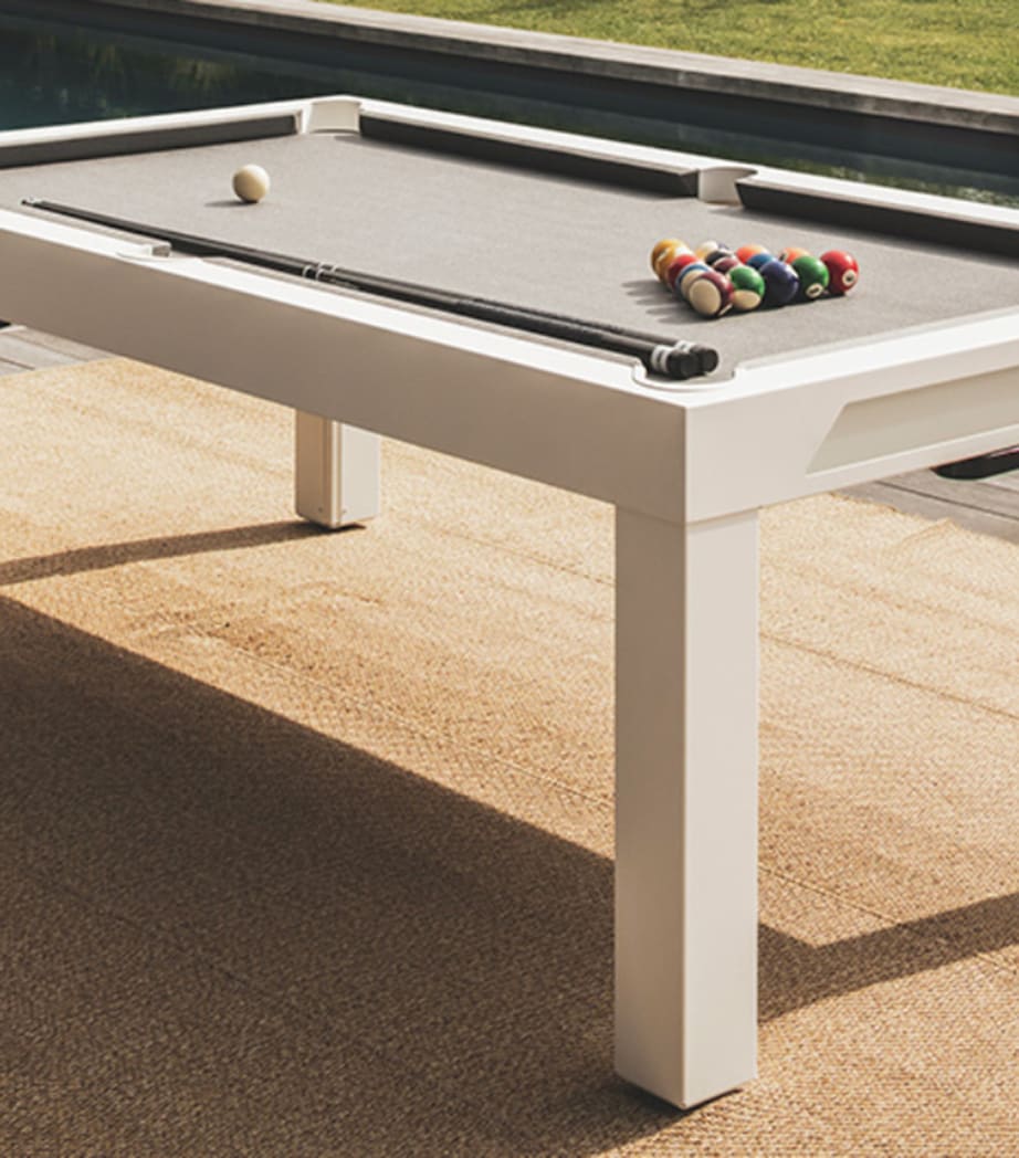 Cornilleau Classic Outdoor Pool Table Wht Mott/light Grey Image 2