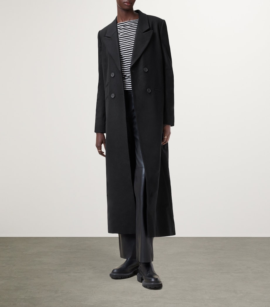 Double-Breasted Ellen Overcoat BLACK Image 3