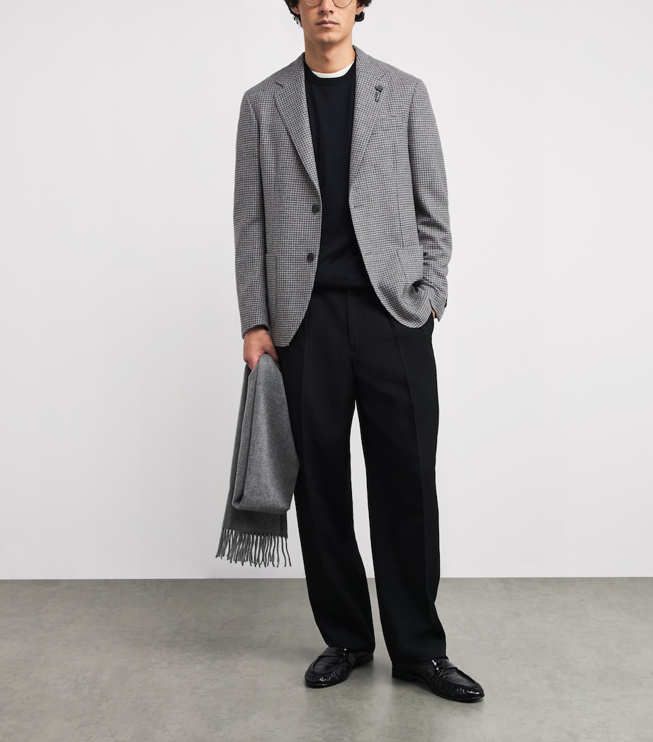 Wool-Cashmere Houndstooth Blazer 910GR MCR PIED GREY Image 2