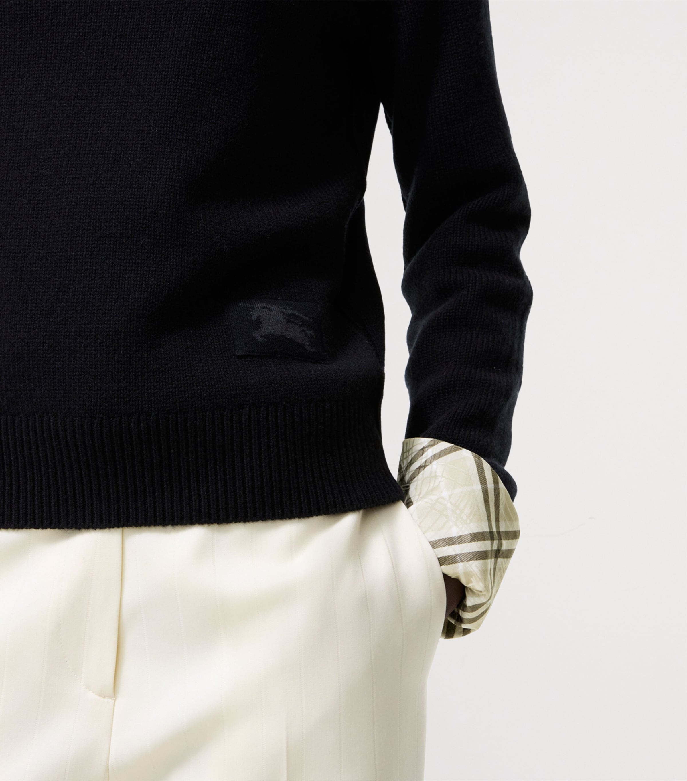 Burberry Womens Cashmere High-Neck Sweater Black Image 3