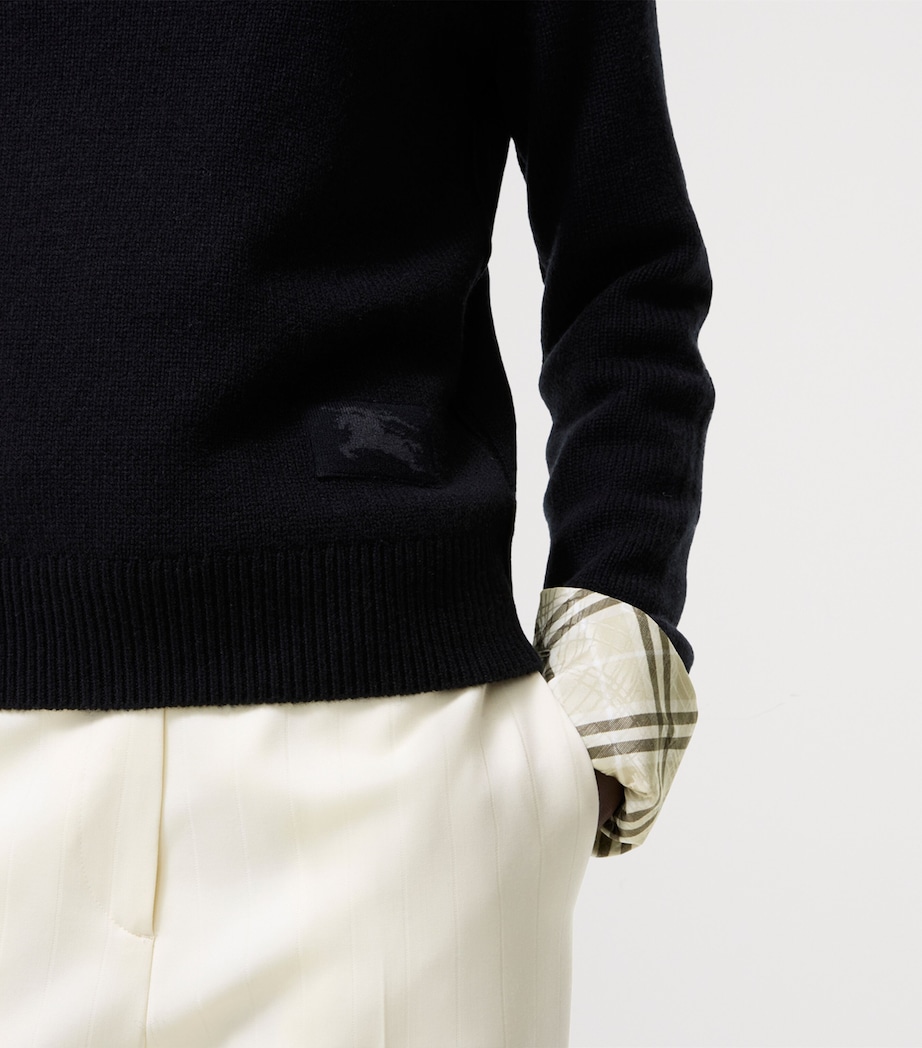 Burberry Womens Cashmere High-Neck Sweater Black Image 3