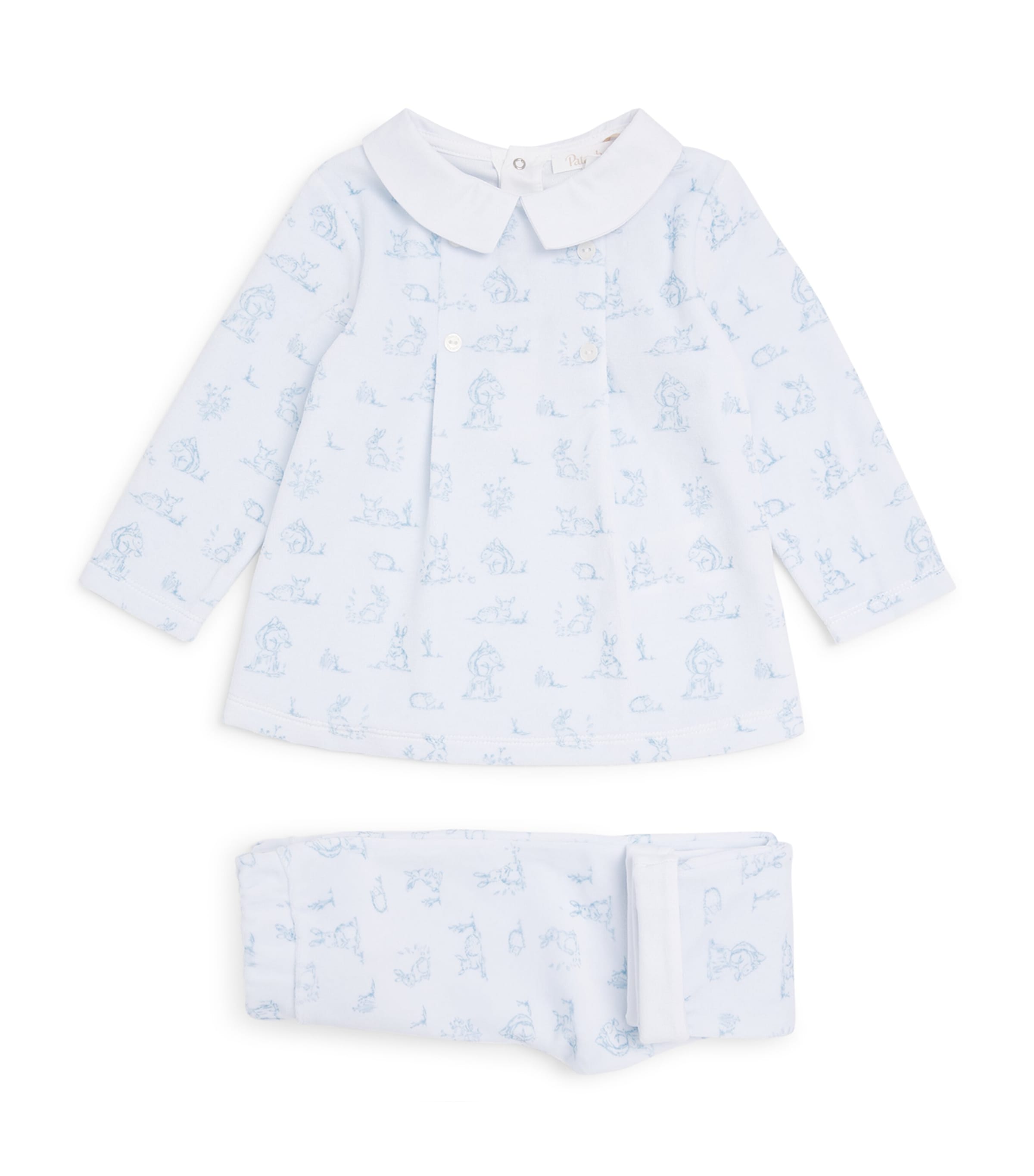 Patachou Printed Pyjama Set (0-24 Months) Indigo Image 1