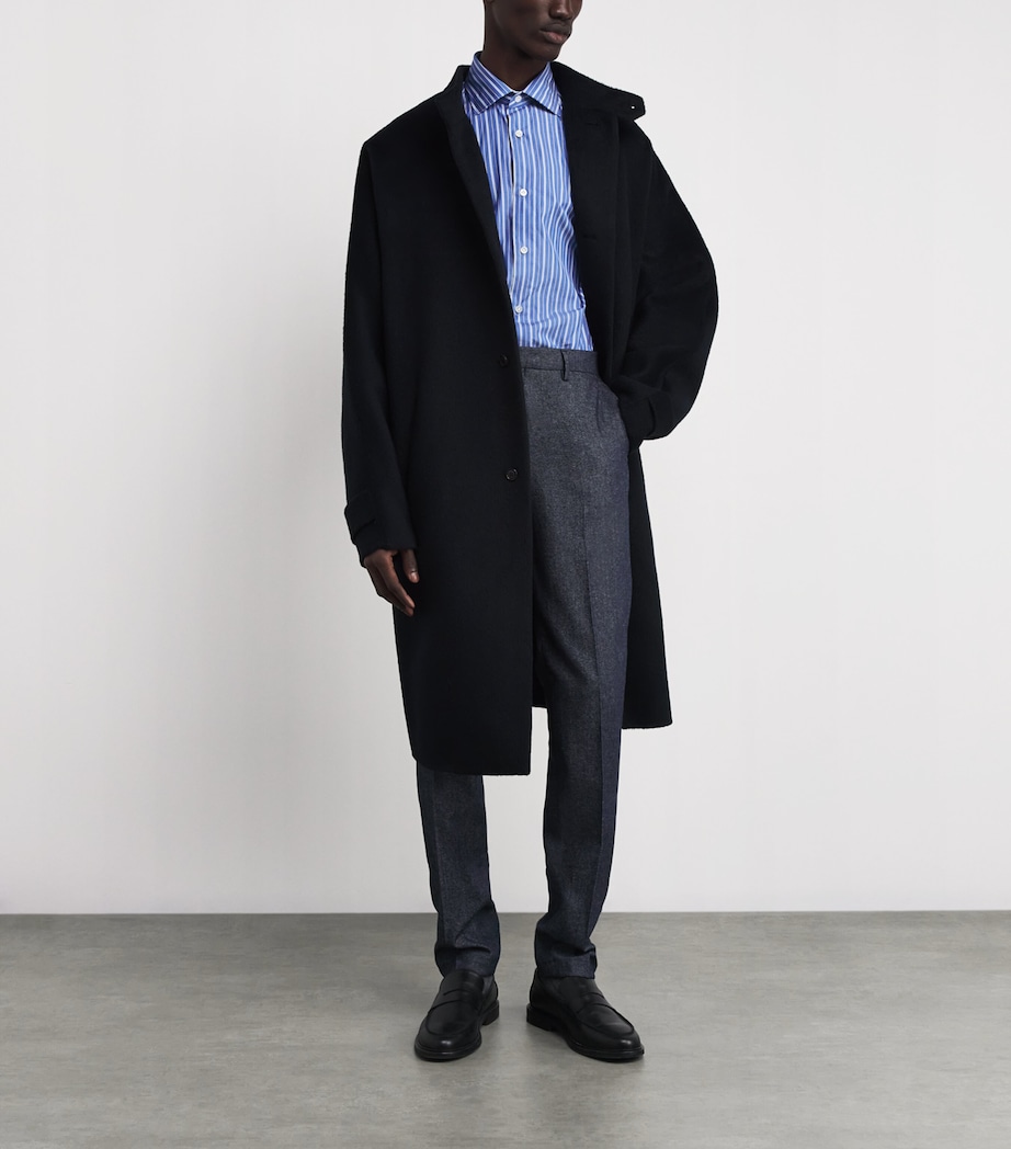 Cotton Stripe Vintage Shirt BLUE Image 2