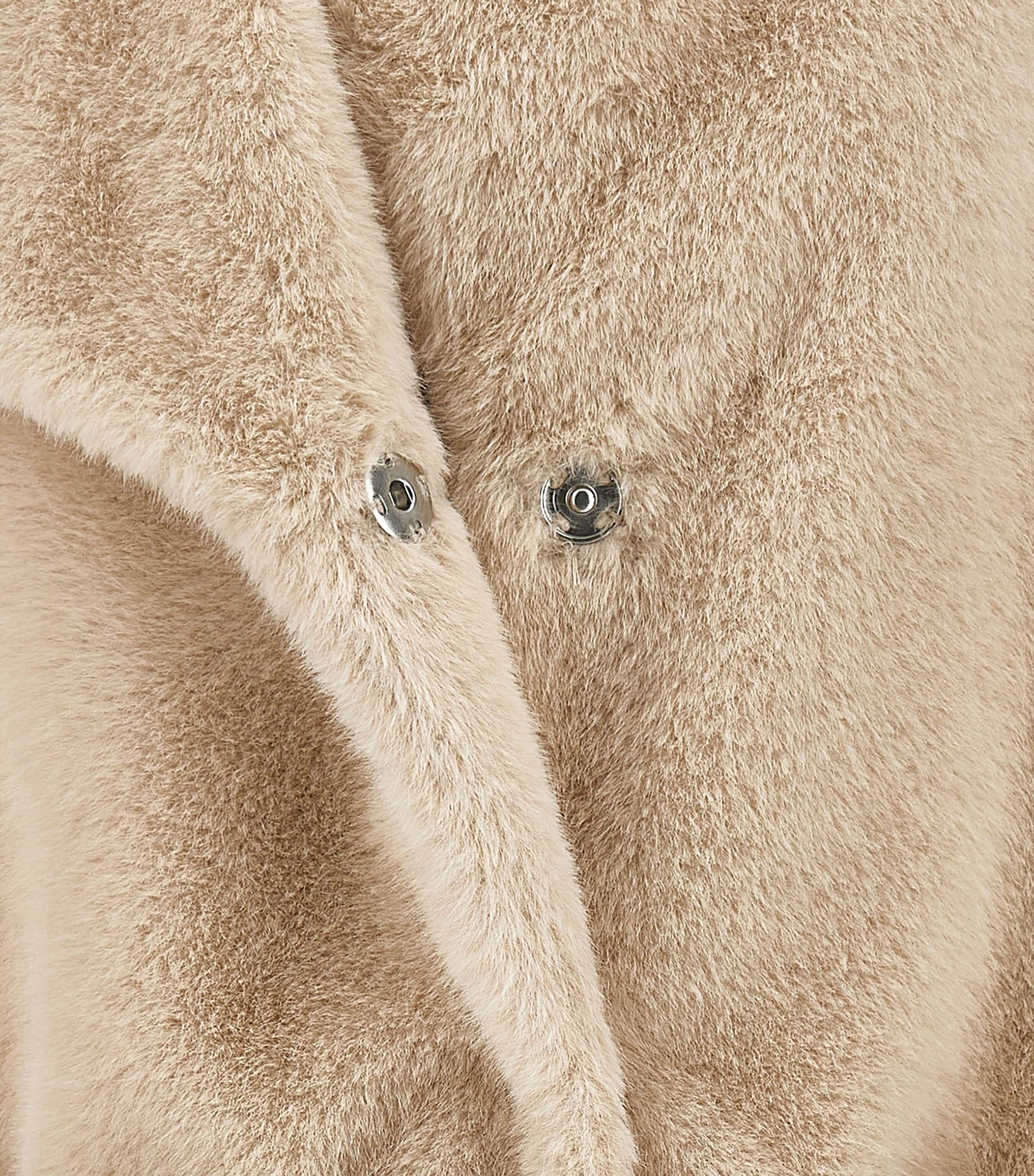 Faux Fur Teddy Coat (2-12 Years) BEIGE Image 3