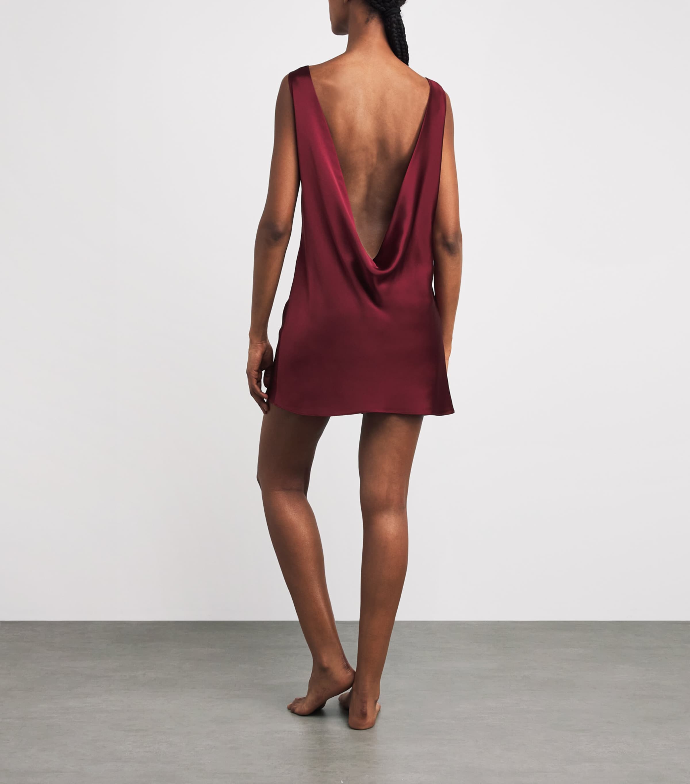 Kiki de Montparnasse Womens Silk Welcome Back Mini Dress Ruby Ruby Image 4