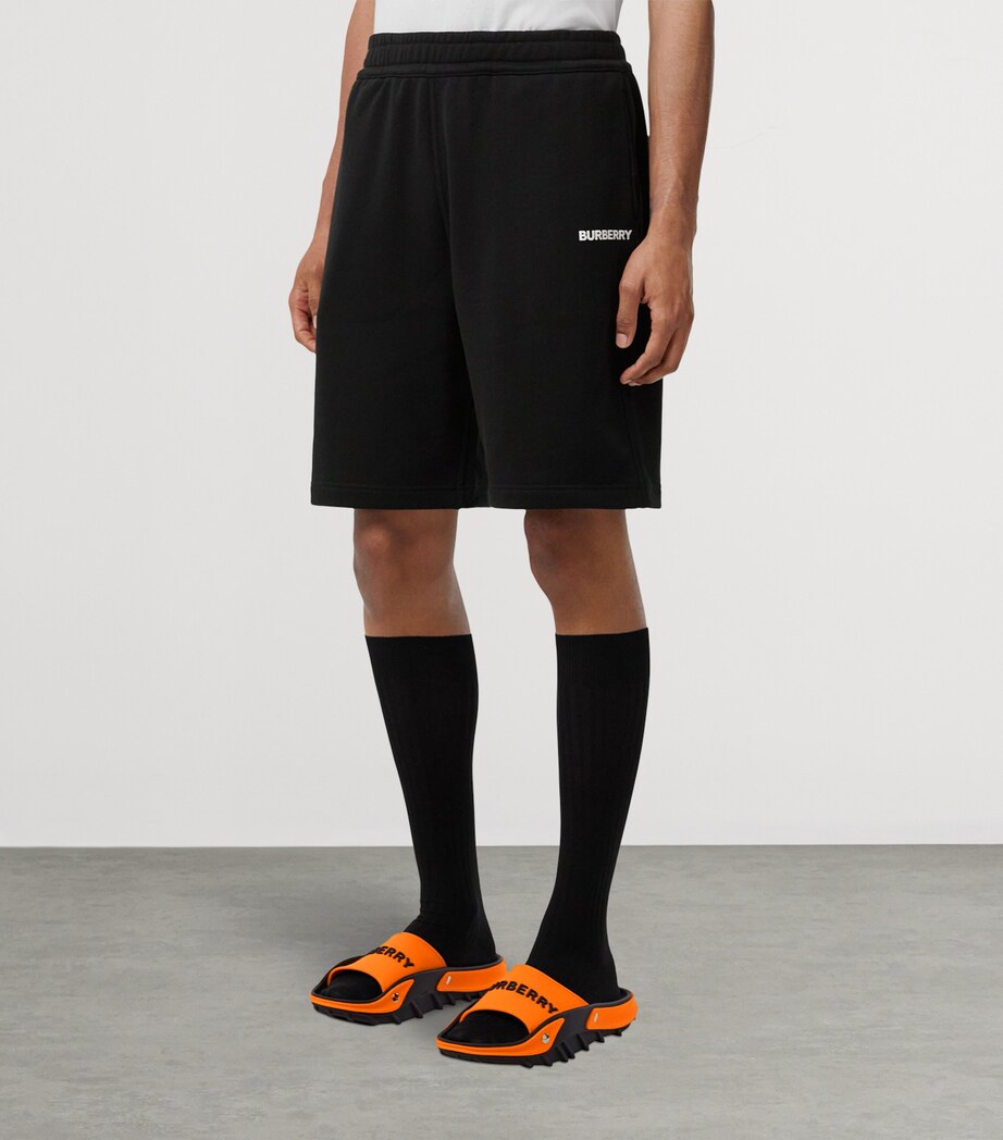 Cotton Logo Longline Shorts BLACK Image 5