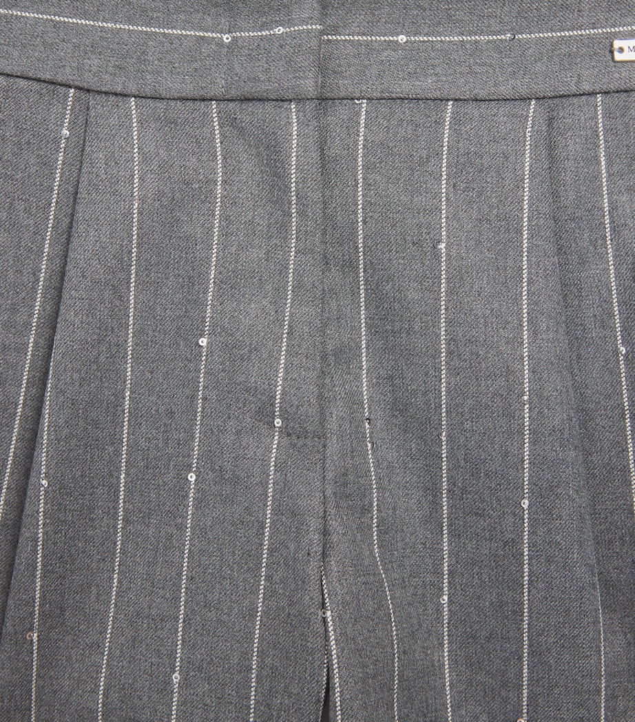 Monnalisa Stripe Bermuda Shorts (4-14 Years) Grigio Medio Image 4