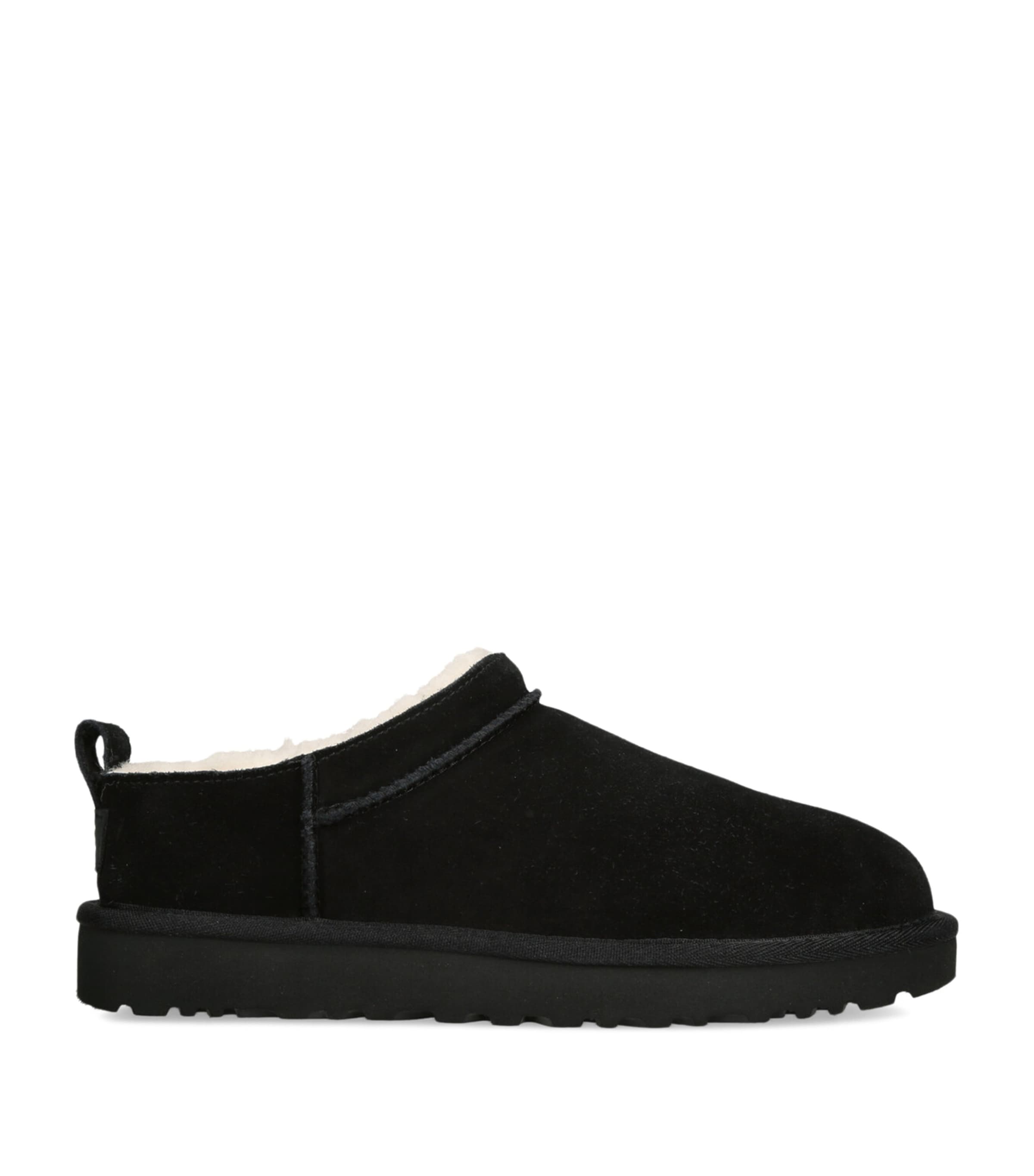 Ugg Micro Slippers With Flat Platform Sole In Black