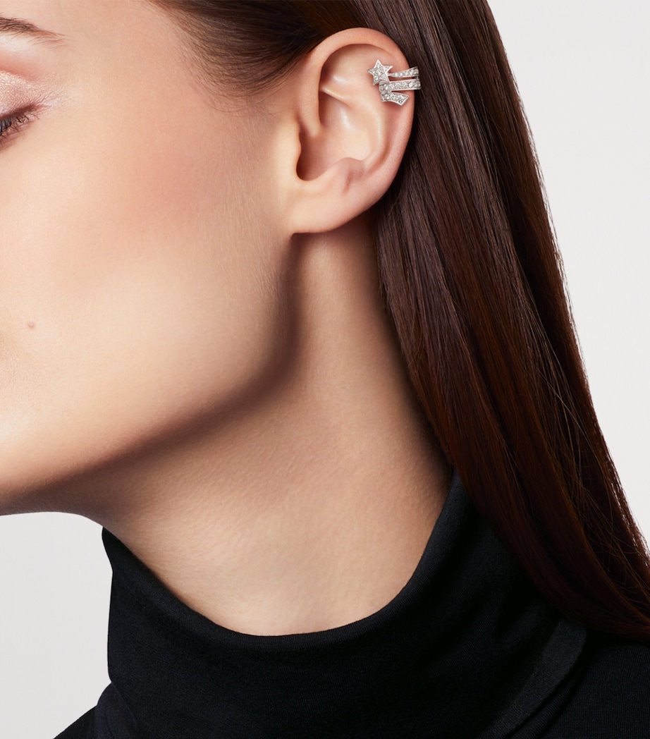 White Gold and Diamonds Étoile Filante Earrings WHITE Image 2