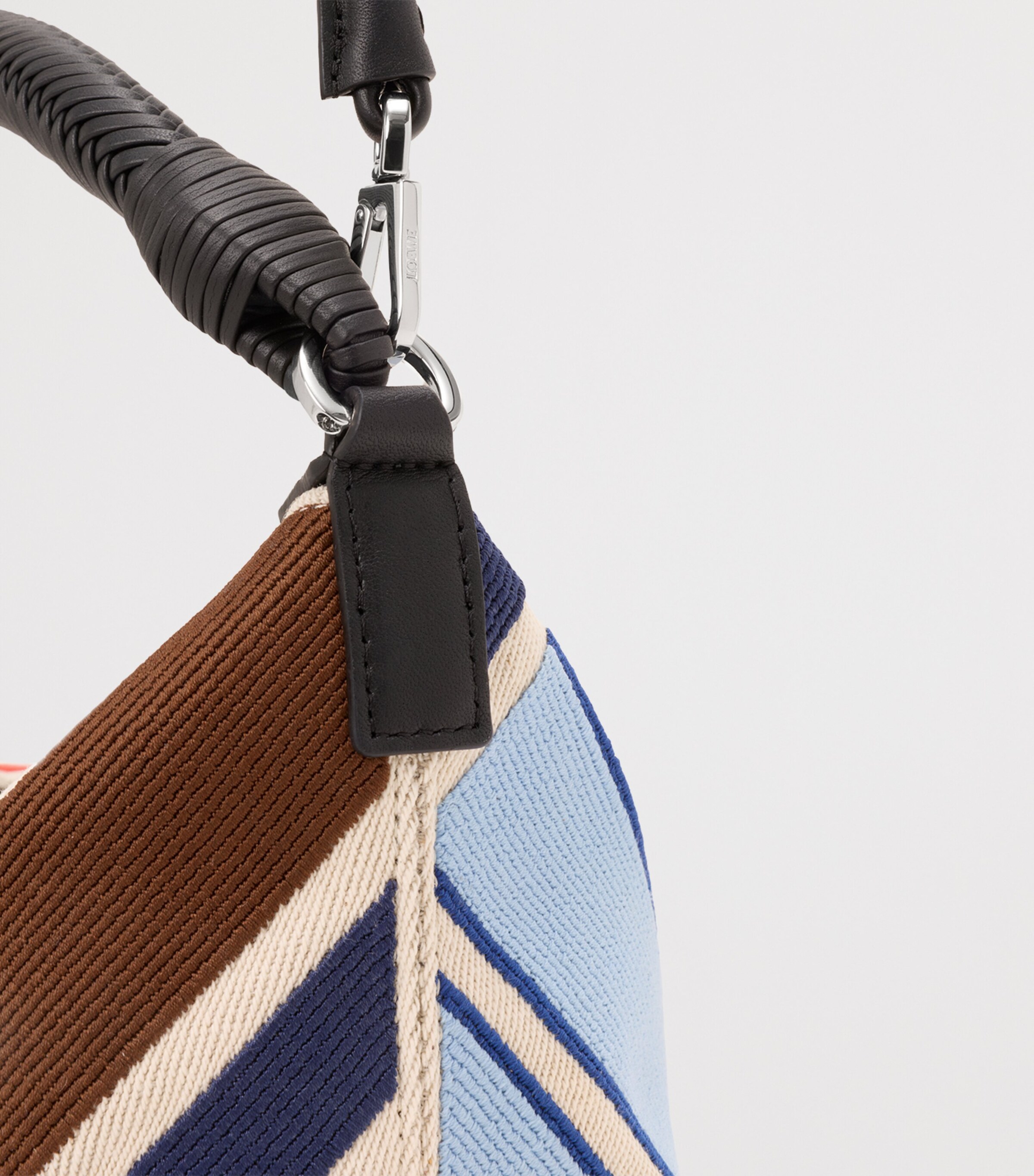 LOEWE Embroidered Cala Top-Handle Bag Ecru/multicolor Image 9