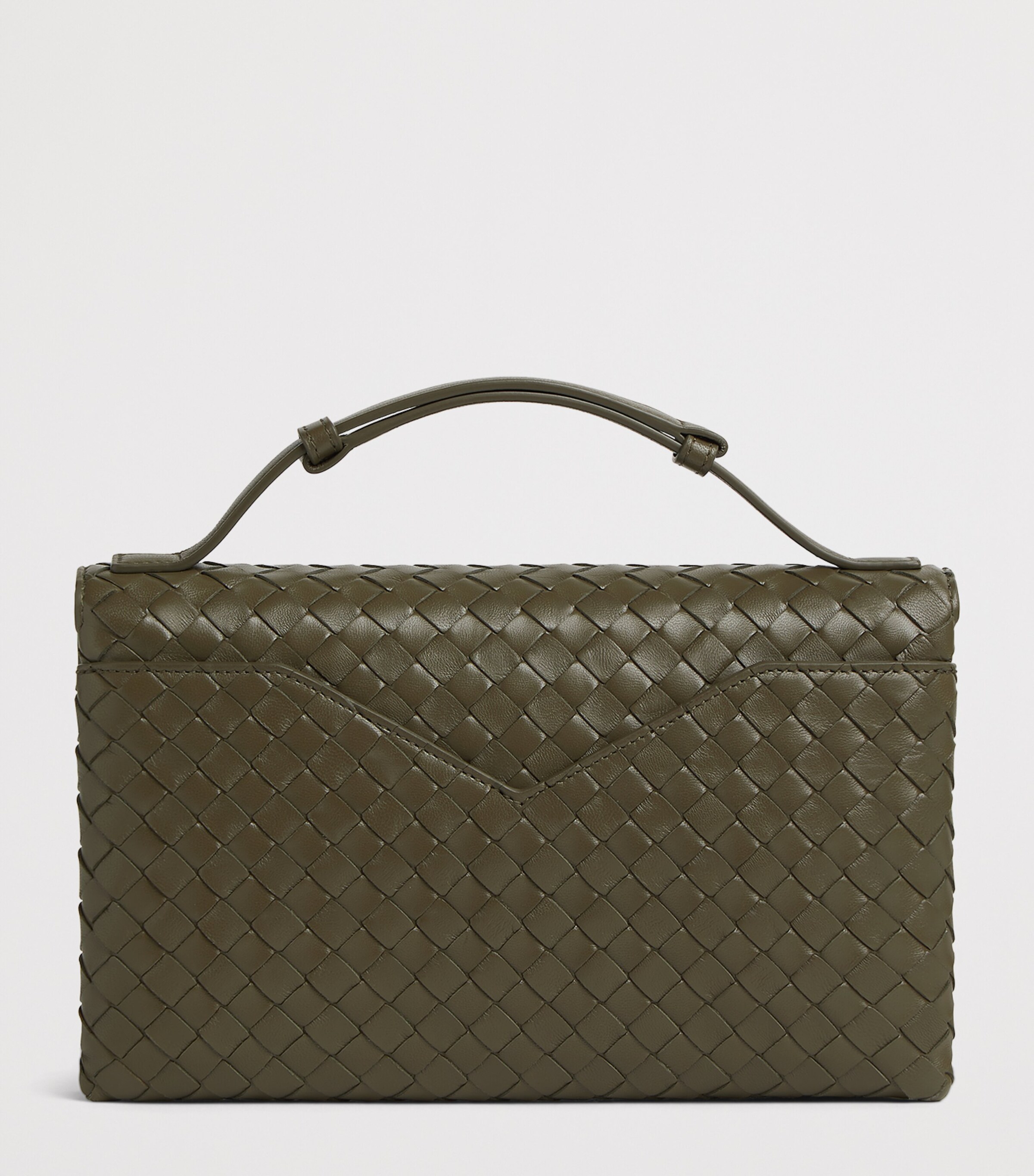 Bottega Veneta Green Lambskin Knot Lock Top-Handle Bag | Harrods US